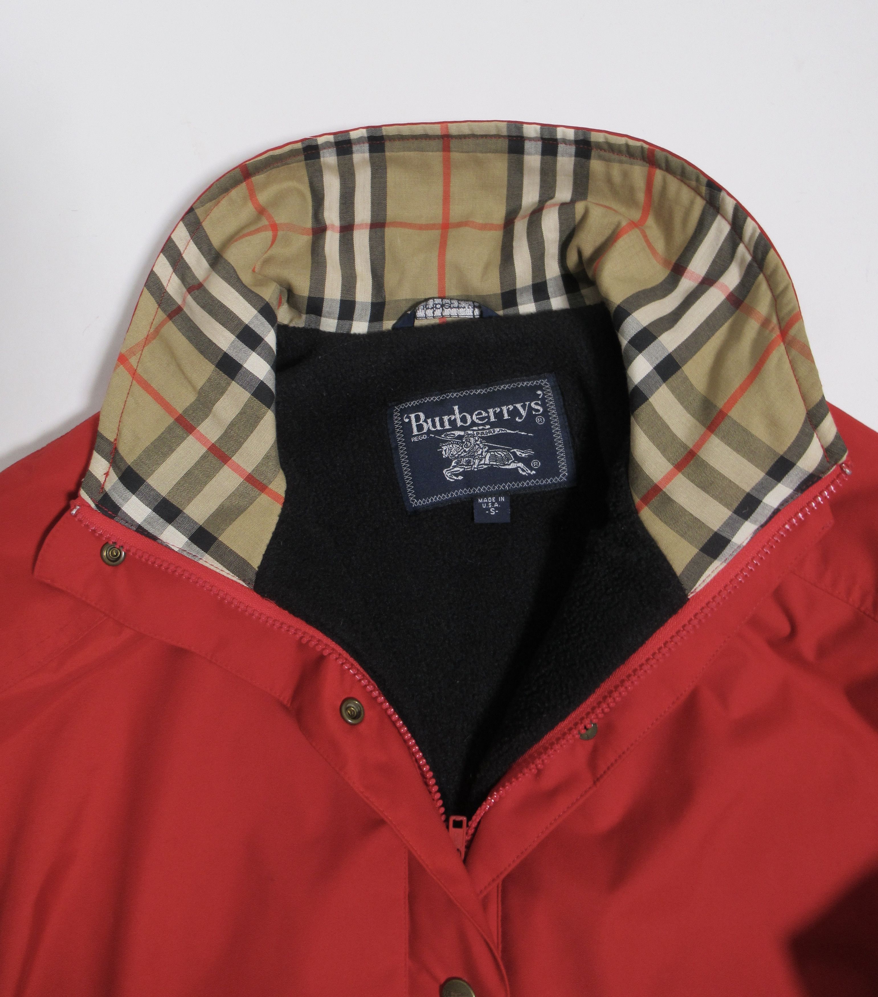 Burberry Burberrys Softshell Fleece Lining Jacket Red Made In U.S.A. Size US S / EU 44-46 / 1 - 6 Thumbnail