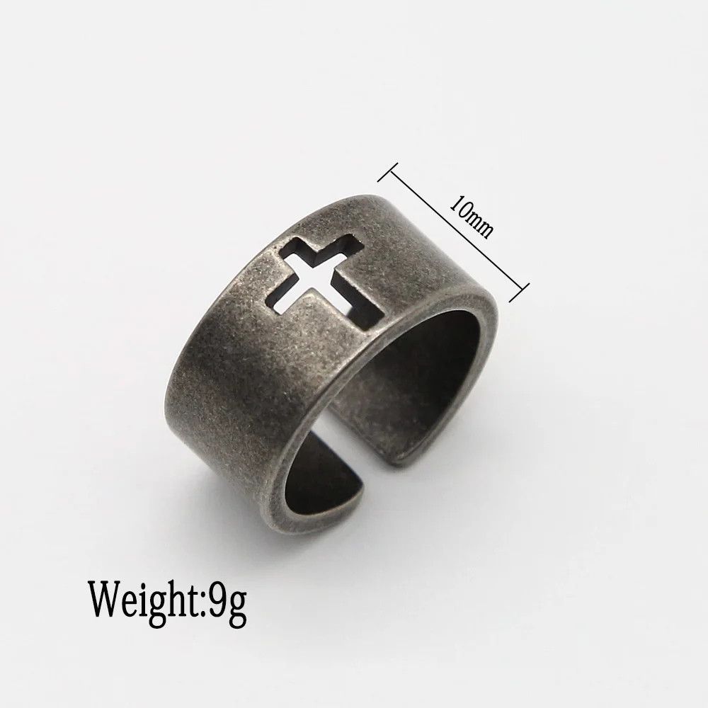 Jewelry Christian Cross Ring Jewelry Streetwear Fashion Gift Size ONE SIZE - 2 Thumbnail