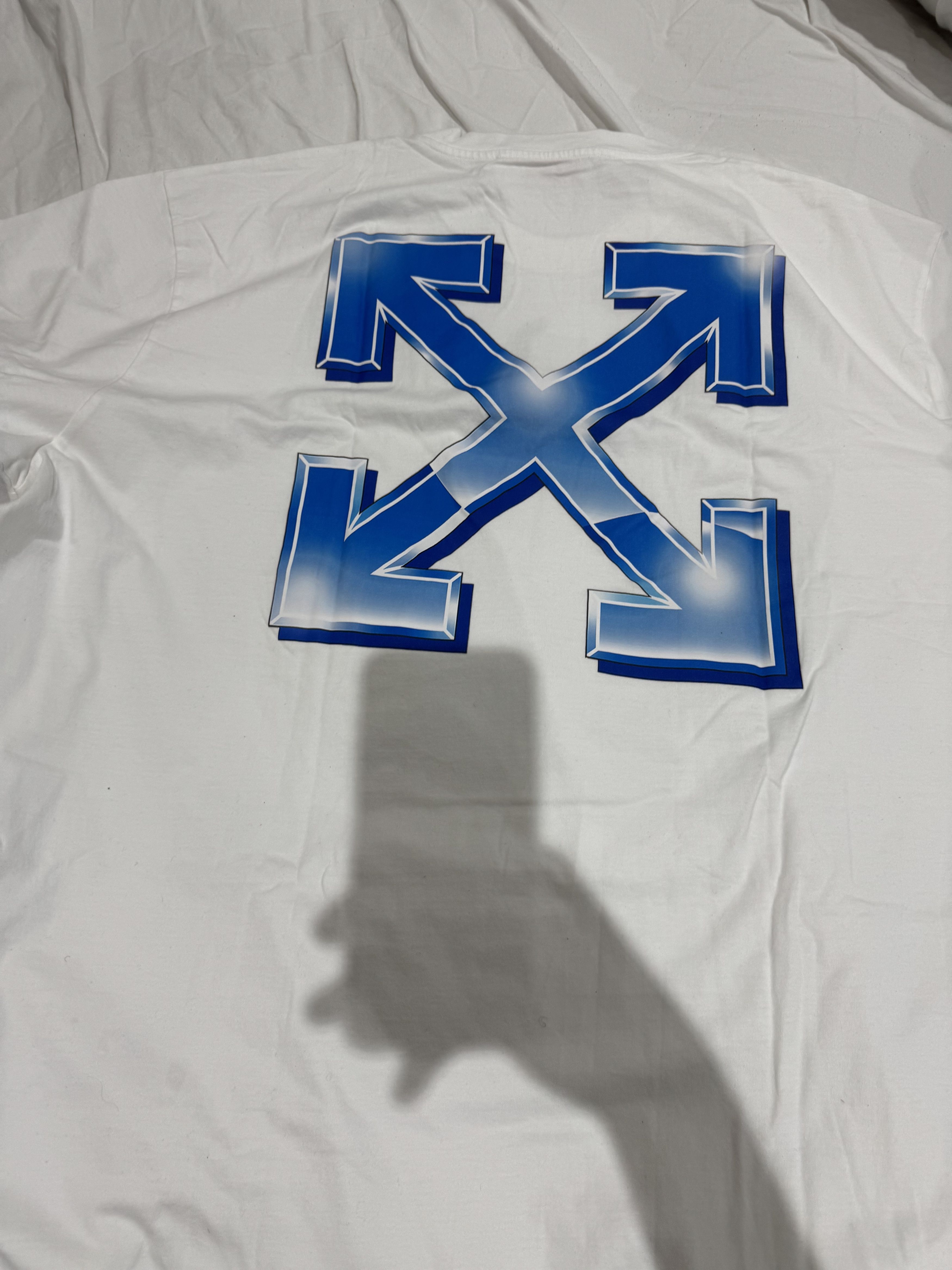 Off-White Blue arrow metallic shirt Size US XXL / EU 58 / 5 - 3 Thumbnail