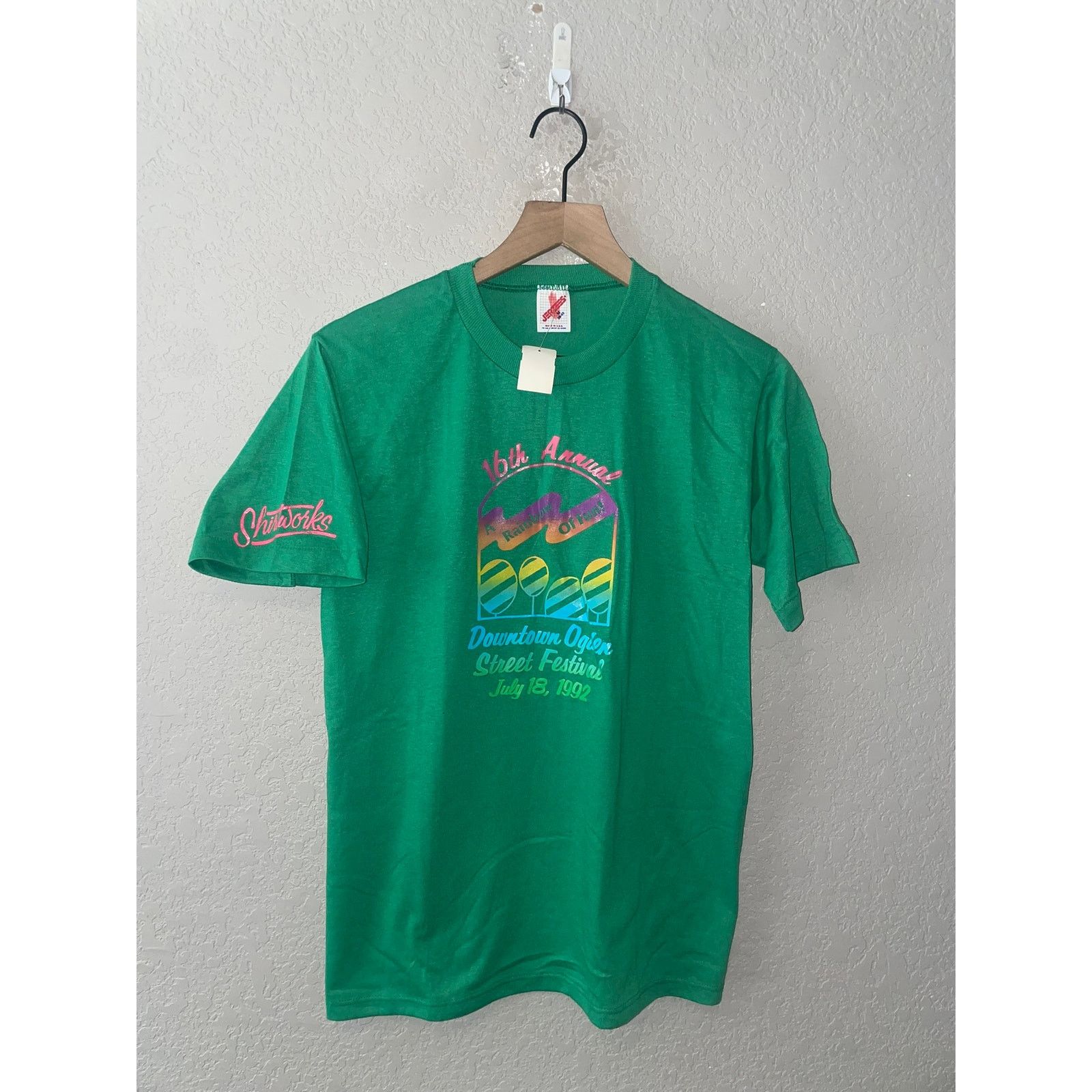Jerzees Vintage Oglen Street Festival Shirt Rainbow Tee 90s VTG M Size US M / EU 48-50 / 2 - 1 Thumbnail