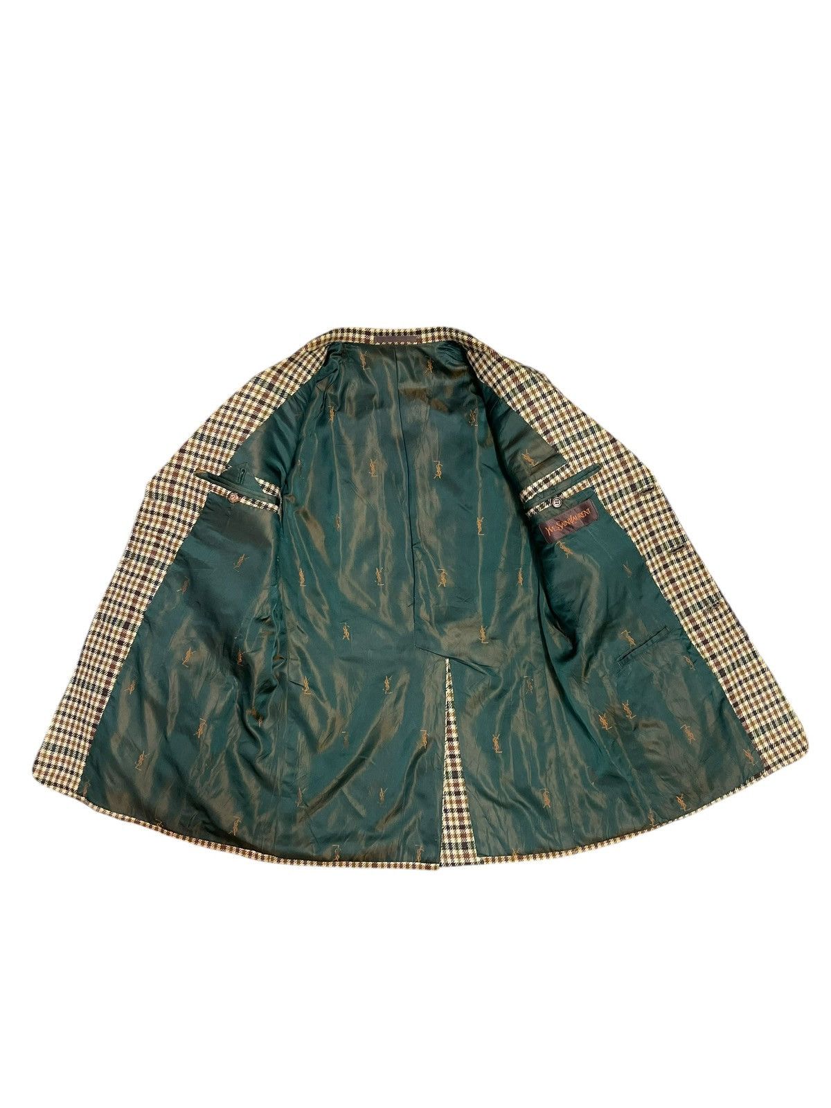 Yves Saint Laurent Vintage Yves Saint Laurent Single Breasted Plaid Wool Blazer Size US M / EU 48-50 / 2 - 7 Thumbnail