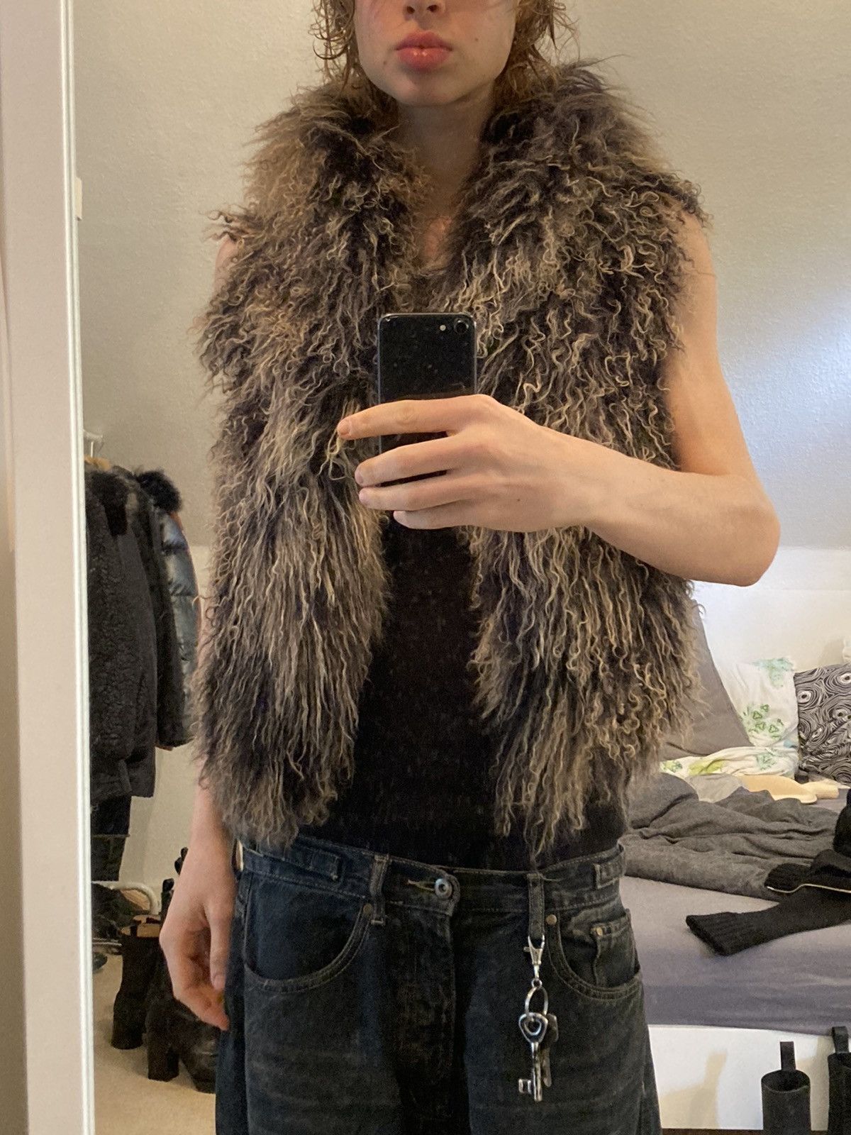 Le Grande Bleu (L.G.B.) L.G.B Tibet lamb fur vest Size US S / EU 44-46 / 1 - 2 Thumbnail
