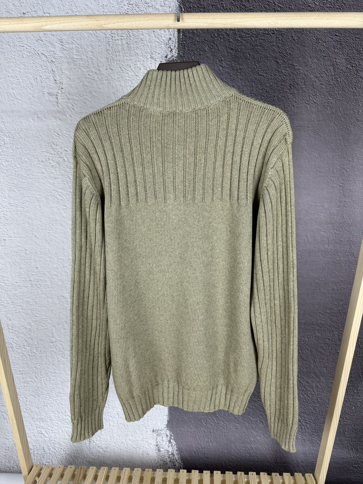 Ermenegildo Zegna Zegna Sport beige cotton cashmere half button down sweater Size US XXL / EU 58 / 5 - 13 Thumbnail