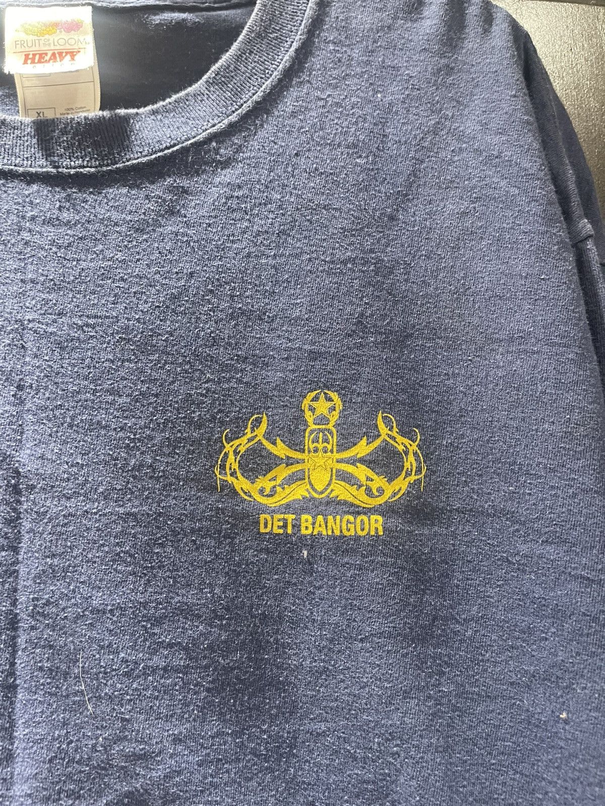 Fruit Of The Loom Vintage Navy Det Bagor Long Sleeve T Shirt Graphic on Back Size US XL / EU 56 / 4 - 2 Thumbnail
