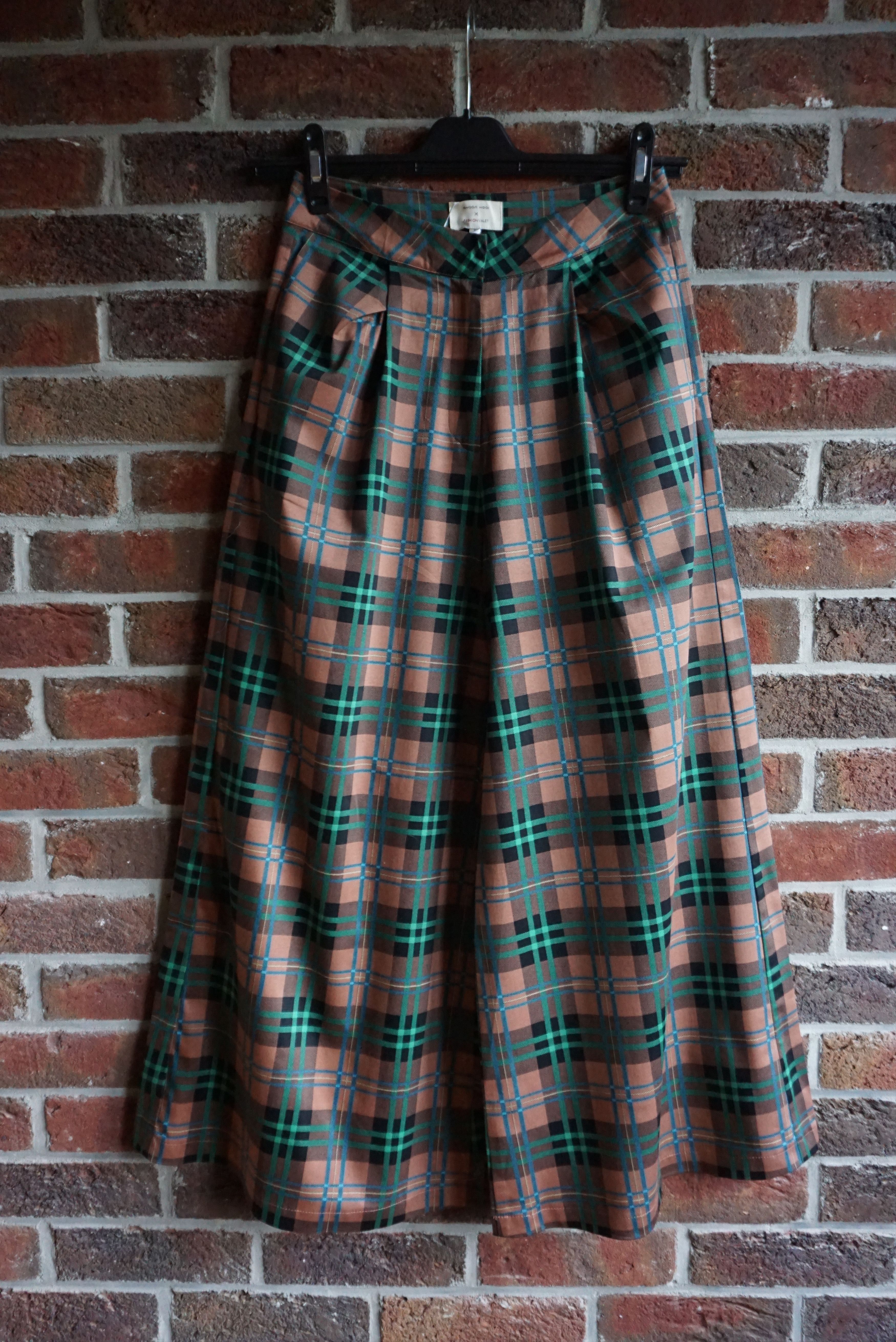 Designer KHOON HOOI UK 8 36 S checked trousers palazzo pants Size 27" / US 4 / IT 40 - 3 Thumbnail
