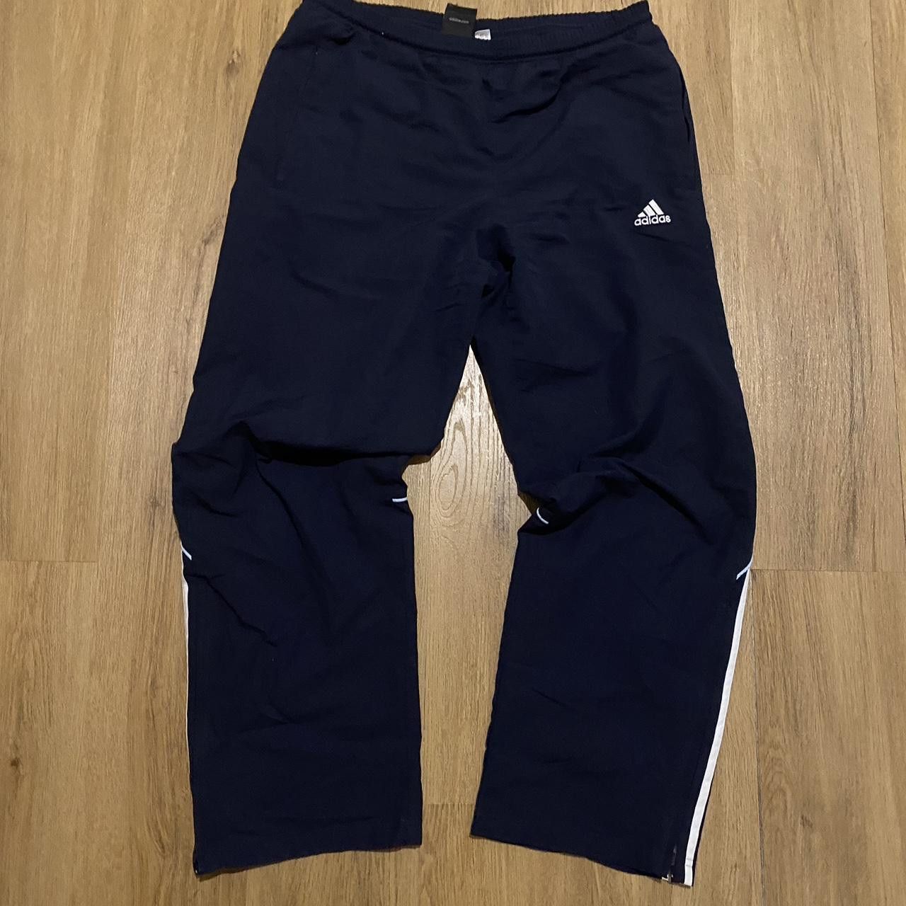 Adidas 2000s Navy and white Adidas track pants with Size US 32 / EU 48 - 1 Thumbnail