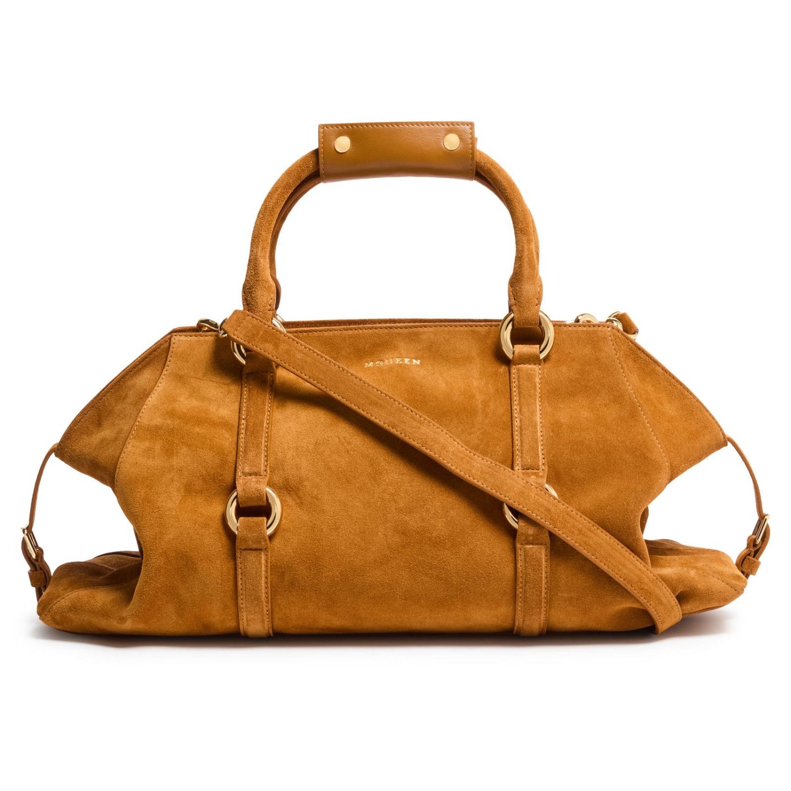 Alexander McQueen ALEXANDER MCQUEEN Farringdon Medium $2690 Tan Top Handle Bag Size ONE SIZE - 1 Thumbnail