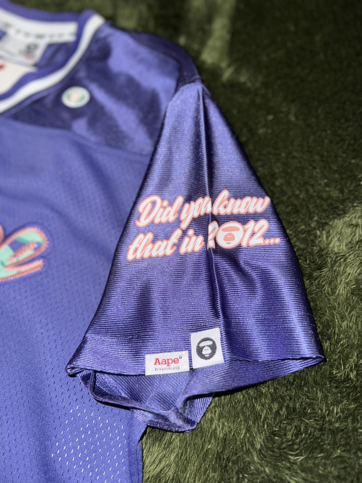 Aape AAPE by BAPE Appliqué Cropped Football Jersey – Purple Size XS / US 0-2 / IT 36-38 - 4 Thumbnail