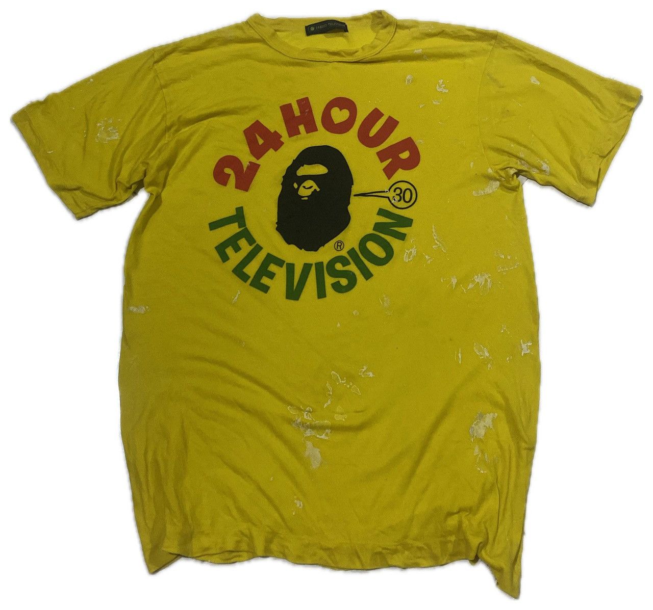 Cant be save Bape Tees 24 Hour Television College Logo Tee