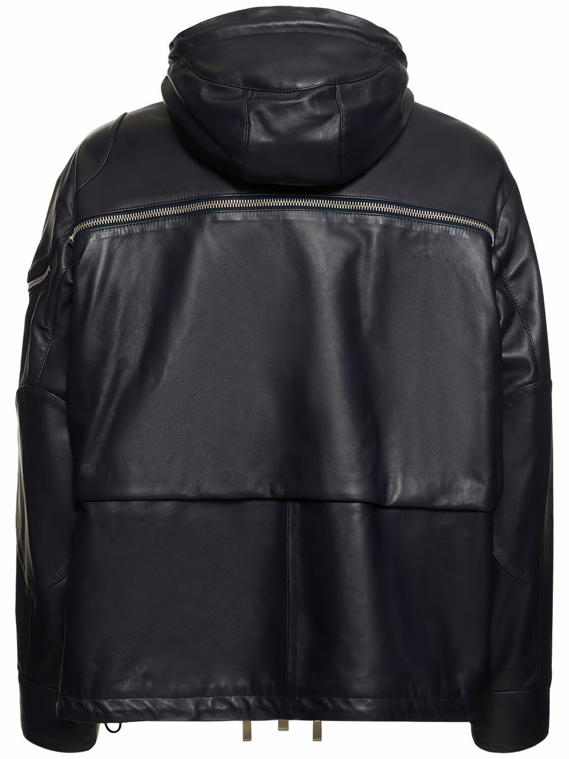 Off-White o1y0225 Logo Leather Jacket in Black Size US M / EU 48-50 / 2 - 2 Thumbnail