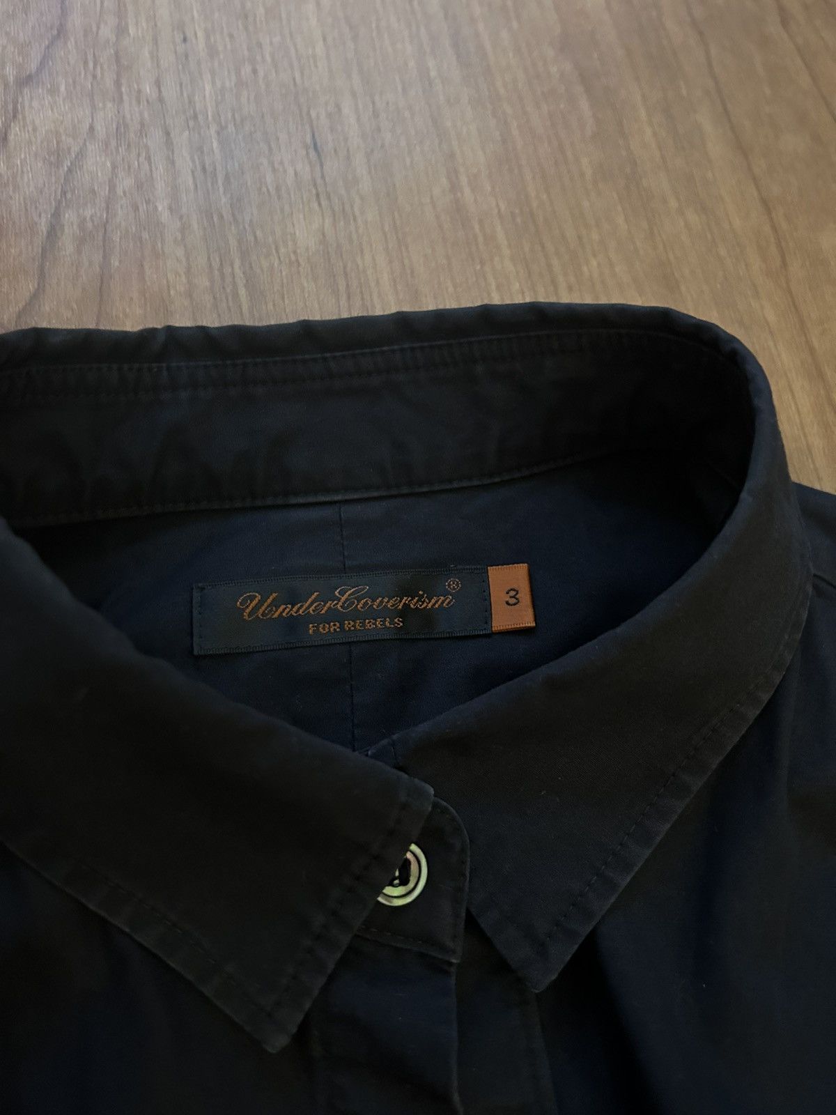 Undercover AW06 Embroidered Pocket Black Shirt Size US M / EU 48-50 / 2 - 4 Thumbnail