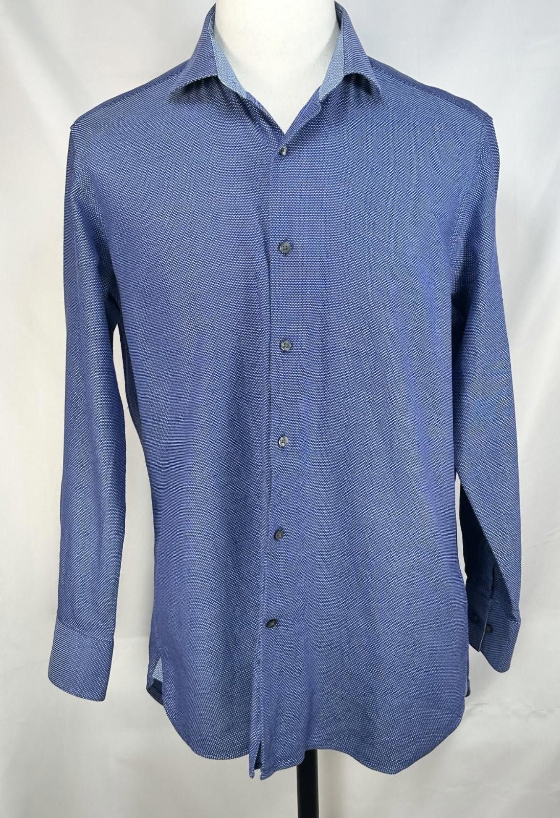 Ted Baker Ted Baker Endurance Cotton Button Down Blue Men L 16.5/32-33 Size 42R - 1 Thumbnail