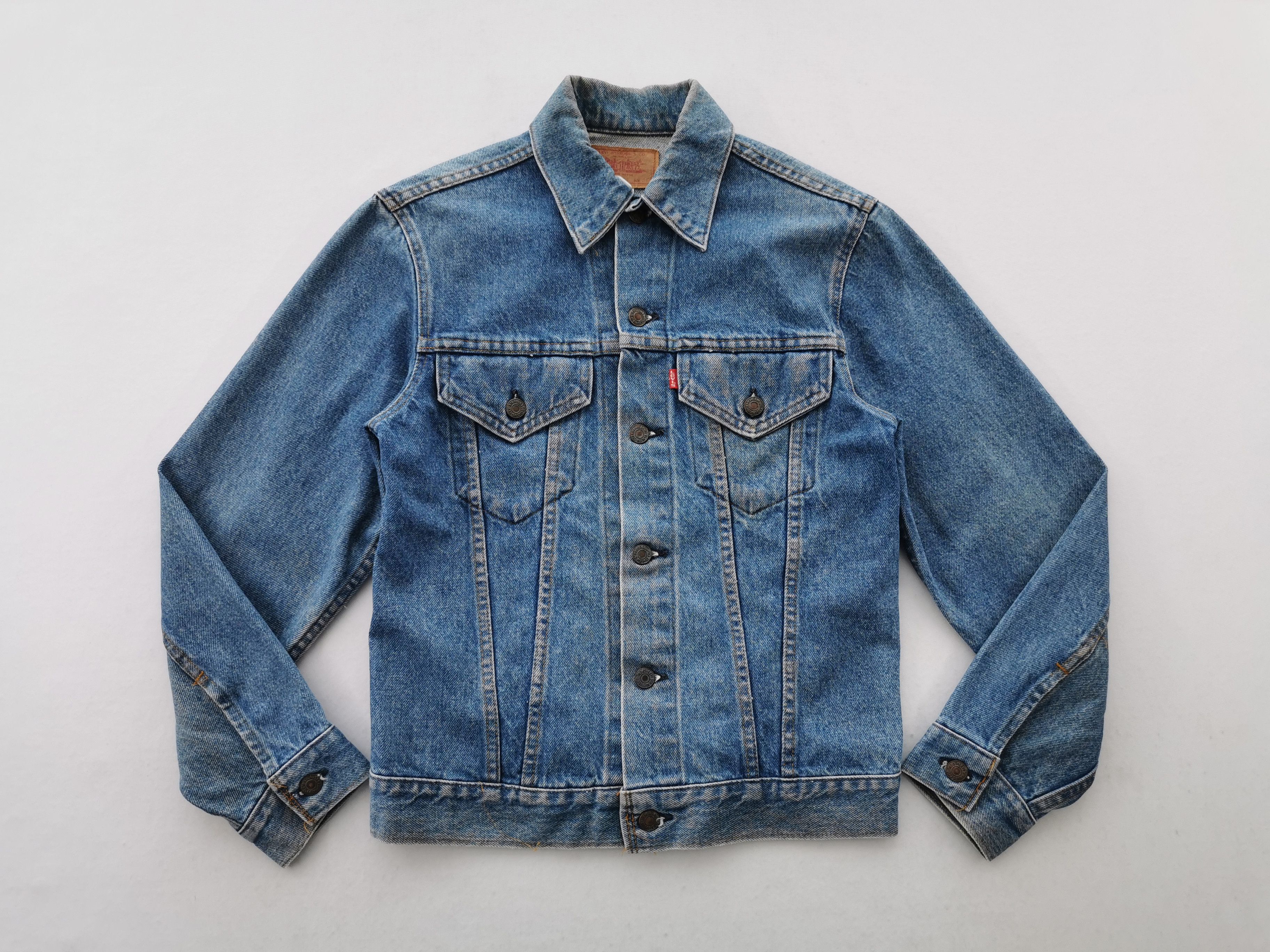 Levi's Distressed Vintage 80's Levis 70505-0817 Denim Jacket Size US S / EU 44-46 / 1 - 1 Thumbnail