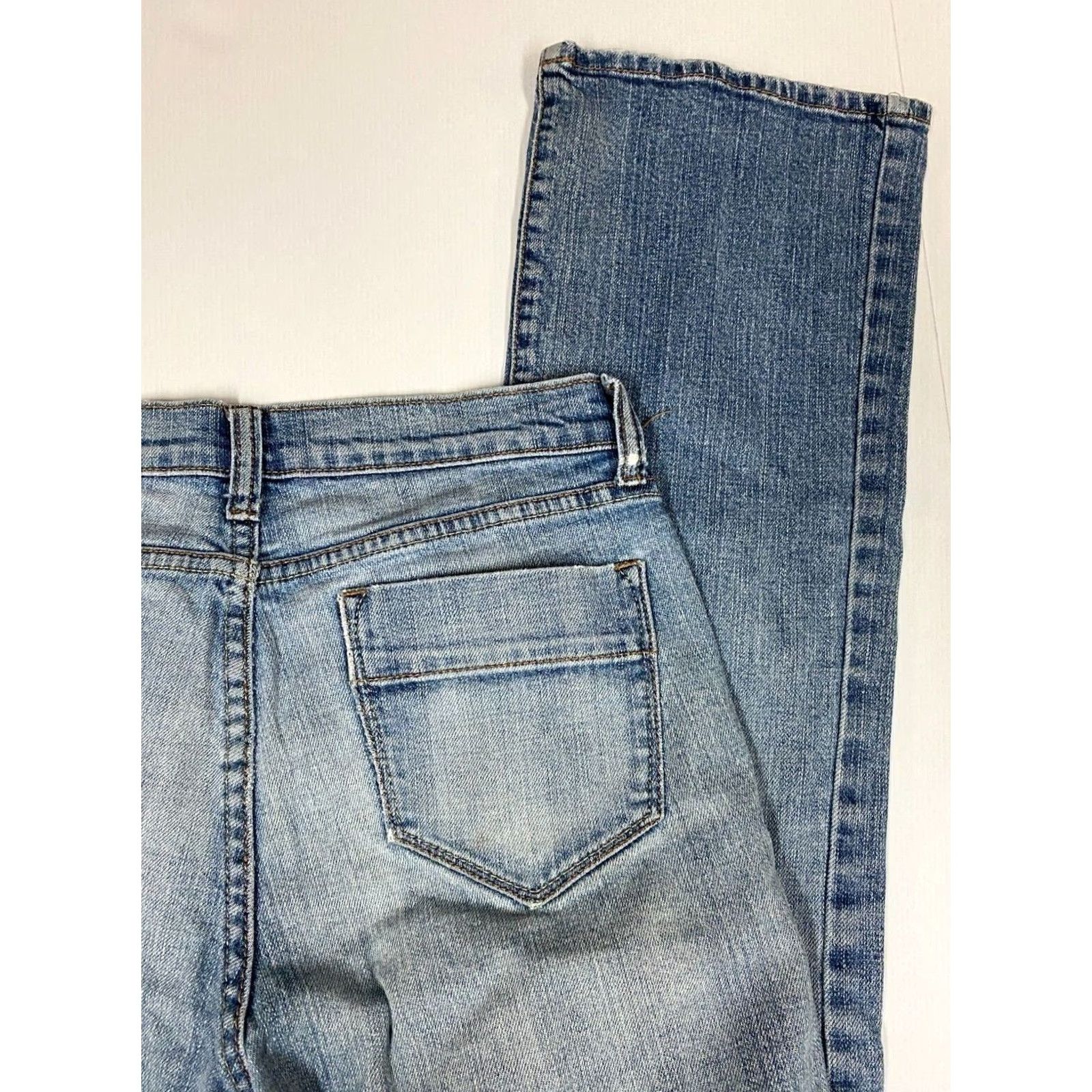 Old Navy Old Navy Jeans Women 28 Blue Denim Straight Regular 28in Inseam Pockets Zipper Stretch Vintage No Size 28" / US 6 / IT 42 - 5 Thumbnail