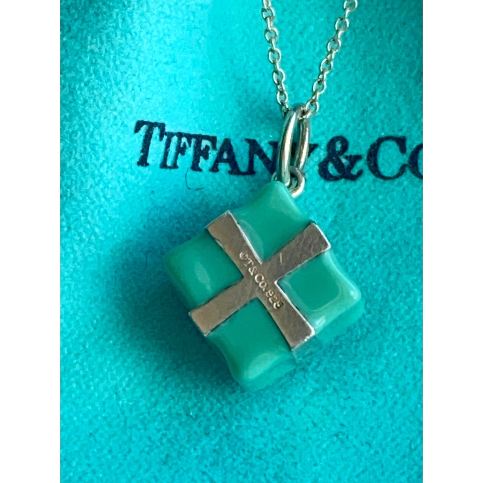 Tiffany & Co. Tiffany & Co. Sterling Silver Blue Box Pendant Necklace Size ONE SIZE - 2 Thumbnail
