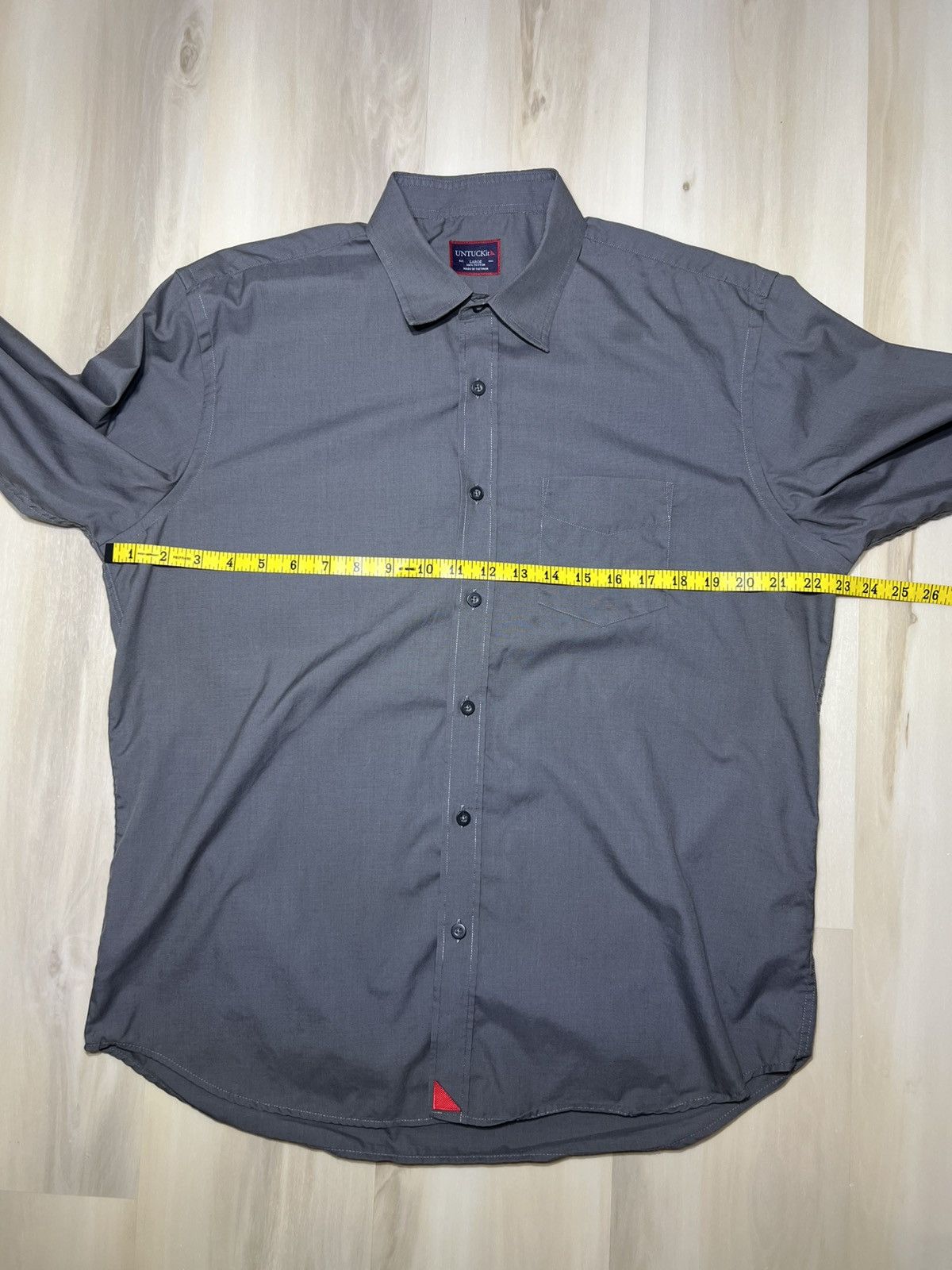 UNTUCKit UNTUCKit Shirt Mens Large Gray Wrinkle Free Button Up Pocket Size US L / EU 52-54 / 3 - 6 Thumbnail