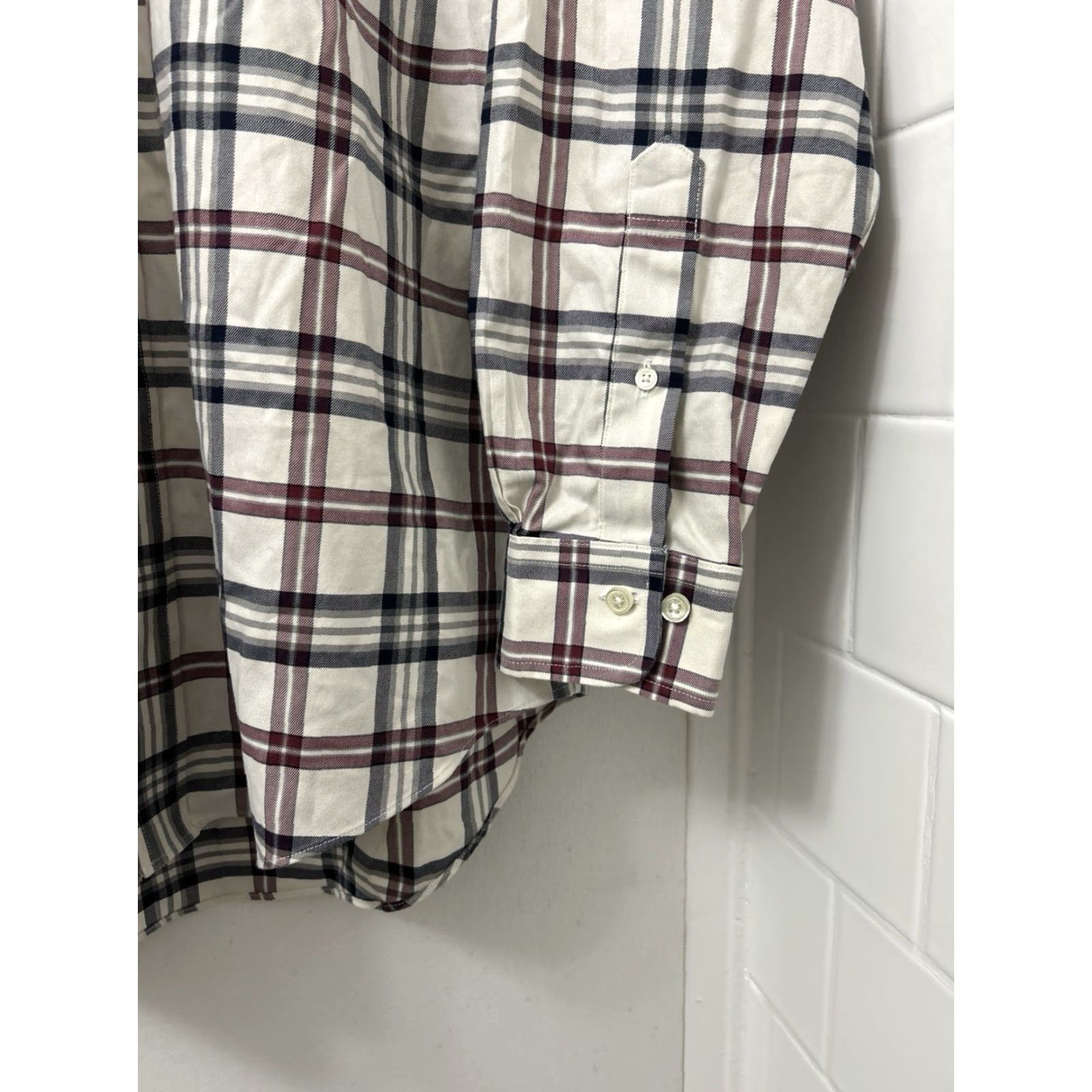 Brooks Brothers Brooks Brothers Madison Fit Button-Up Shirt Mens M Beige Plaid Classic Non-Iron Supima Cotton Long Sleeve Collar BTN-Up Size US M / EU 48-50 / 2 - 7 Thumbnail