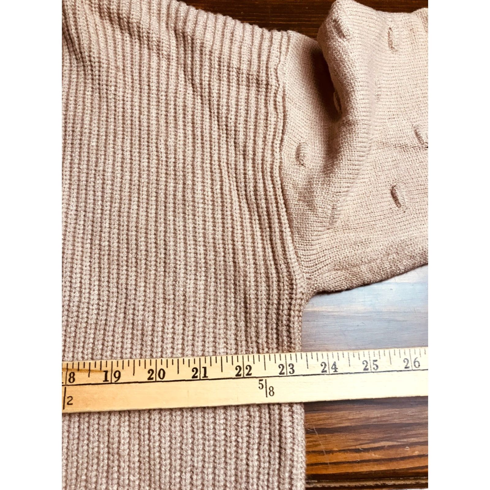 Vintage Andree By Unit Sweater Women's 2X Tan Ribbed Pullover Crew Neck Long Sleeve Vintage? No. Regular Fit Casual Fall Spring Summer Size XXL / US 16-18 / IT 52-54 - 3 Thumbnail