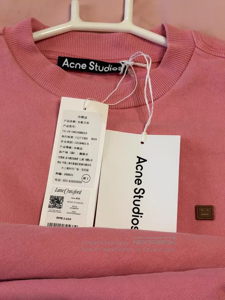 Acne Studios Acne Studios Pink Sweatshirt, Small Logo on Chest, Loose F Size XXS / US 00 / IT 34 - 4 Thumbnail
