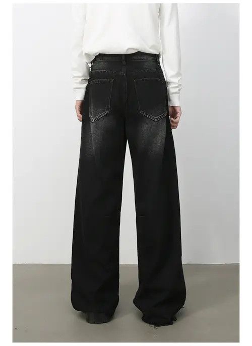 VIBE American trendy street patchwork men's straight loose jeans Size US 32 / EU 48 - 6 Thumbnail