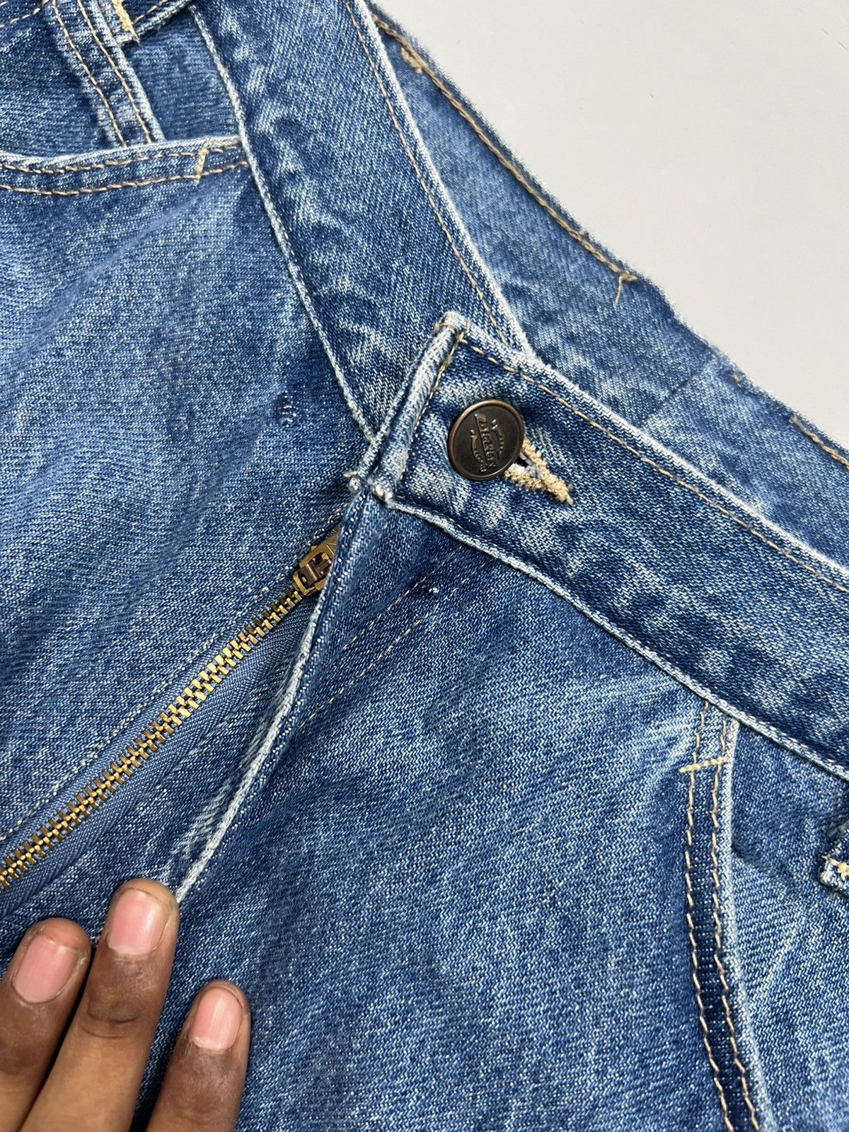 Vintage 10f1 hand made printed double knee baggy fit denim Size US 28 / EU 44 - 4 Thumbnail
