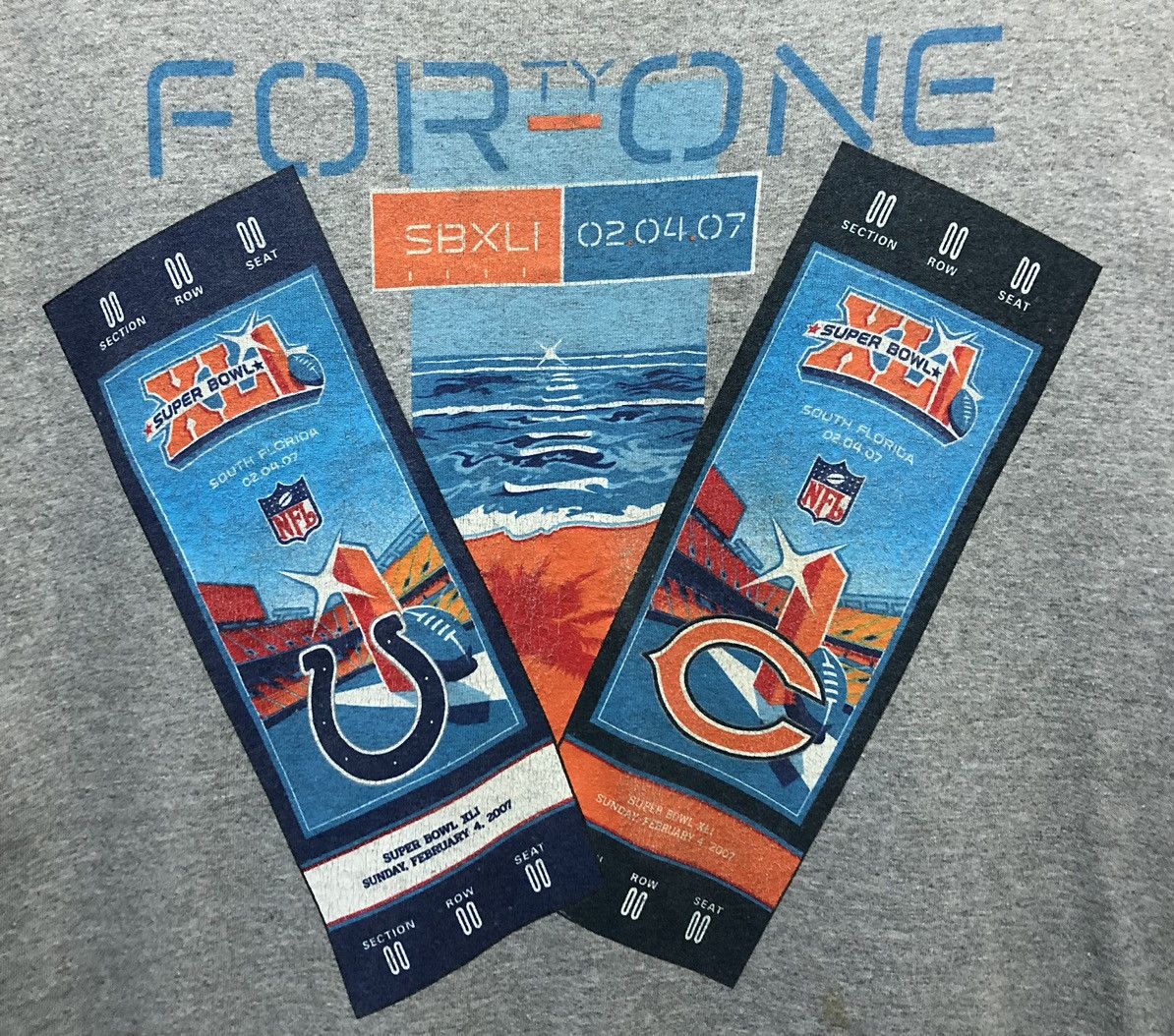 NFL Vintage NFL Super Bowl XLI For Ty One T-Shirt Size US XL / EU 56 / 4 - 3 Thumbnail