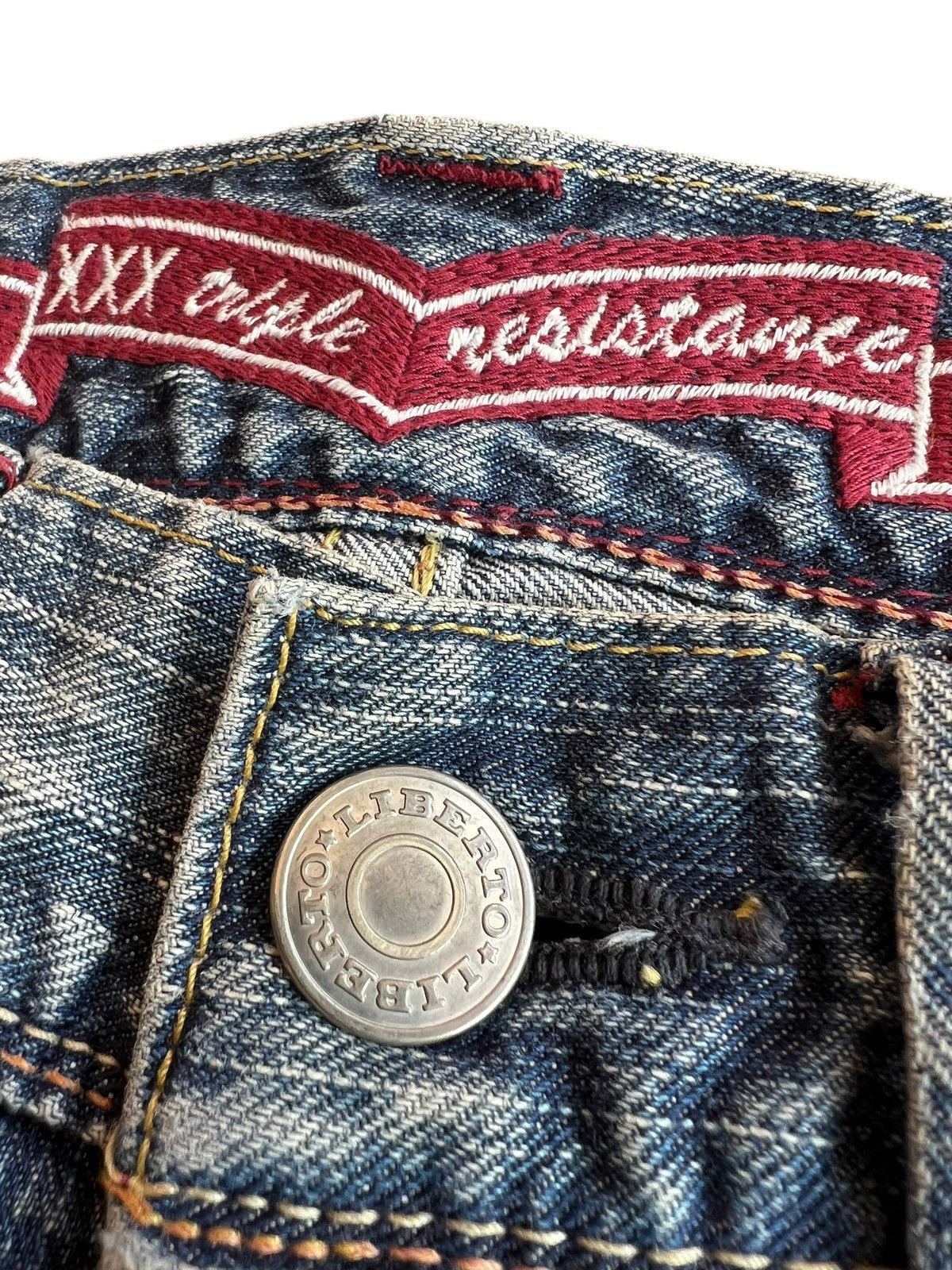 Japanese Brand Vintage Liberto XXX Distressed Flare Mudwash Jean Size US 28 / EU 44 - 9 Thumbnail