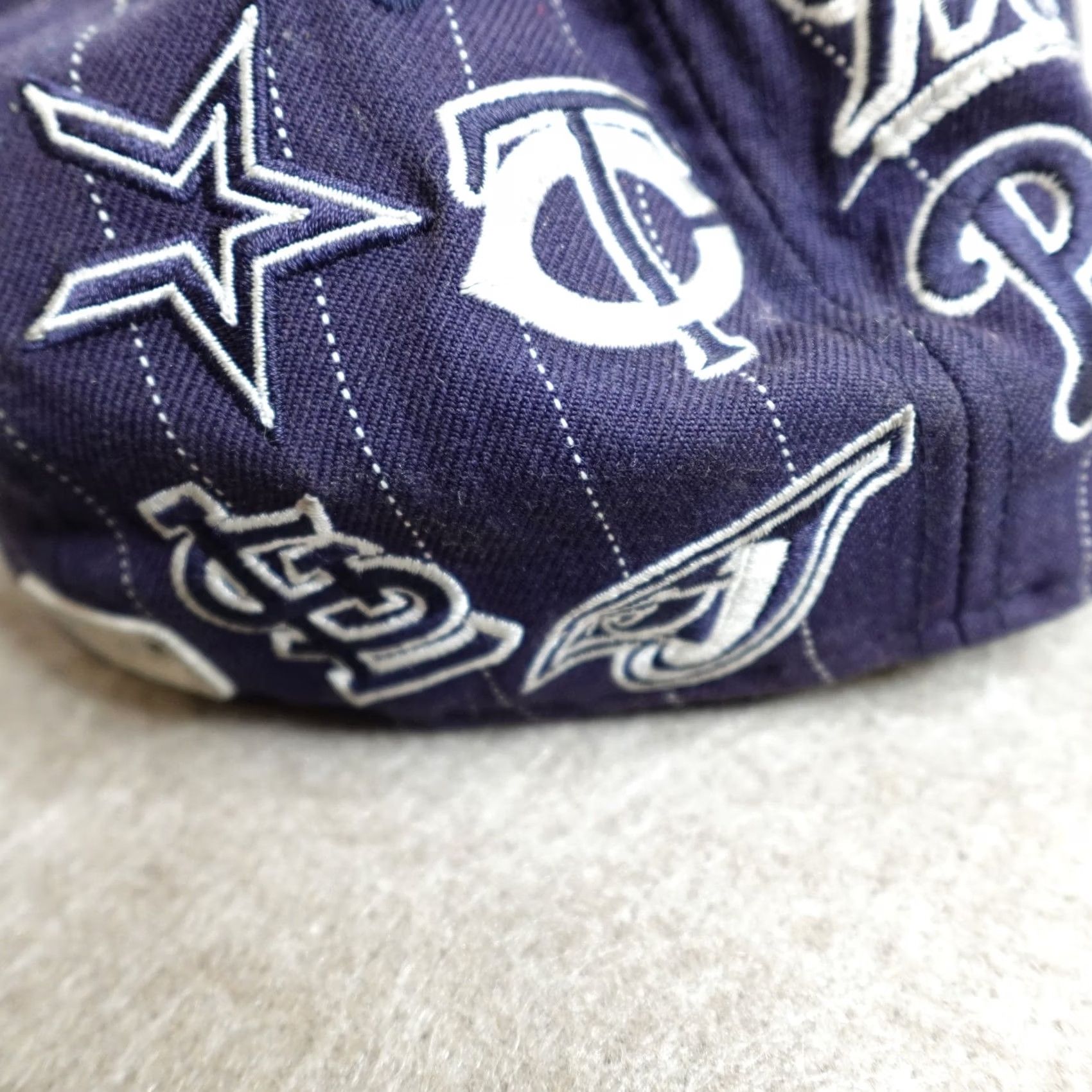 New Era New Era MLB Teams Hat Fitted 7 1/8 Blue Wool Embroidered Hickory Stripe Logos Theme Sports Mens cap Size ONE SIZE - 3 Thumbnail