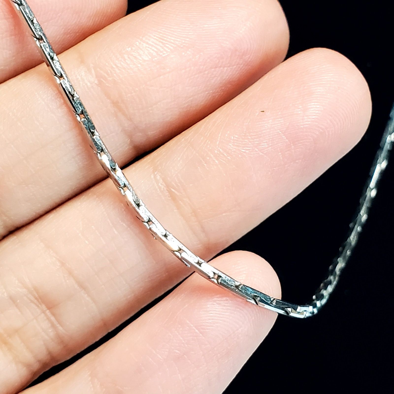 Other Vintage Napier Silver Tone Box Chain Necklace 14" Size ONE SIZE - 2 Thumbnail