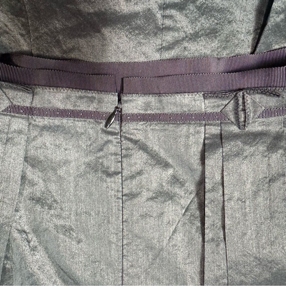 Elie Tahari Elie Tahari NICOLETTA Taffeta A-Line Pleated Wool Blend Bla Size 28" / US 6 / IT 42 - 6 Thumbnail