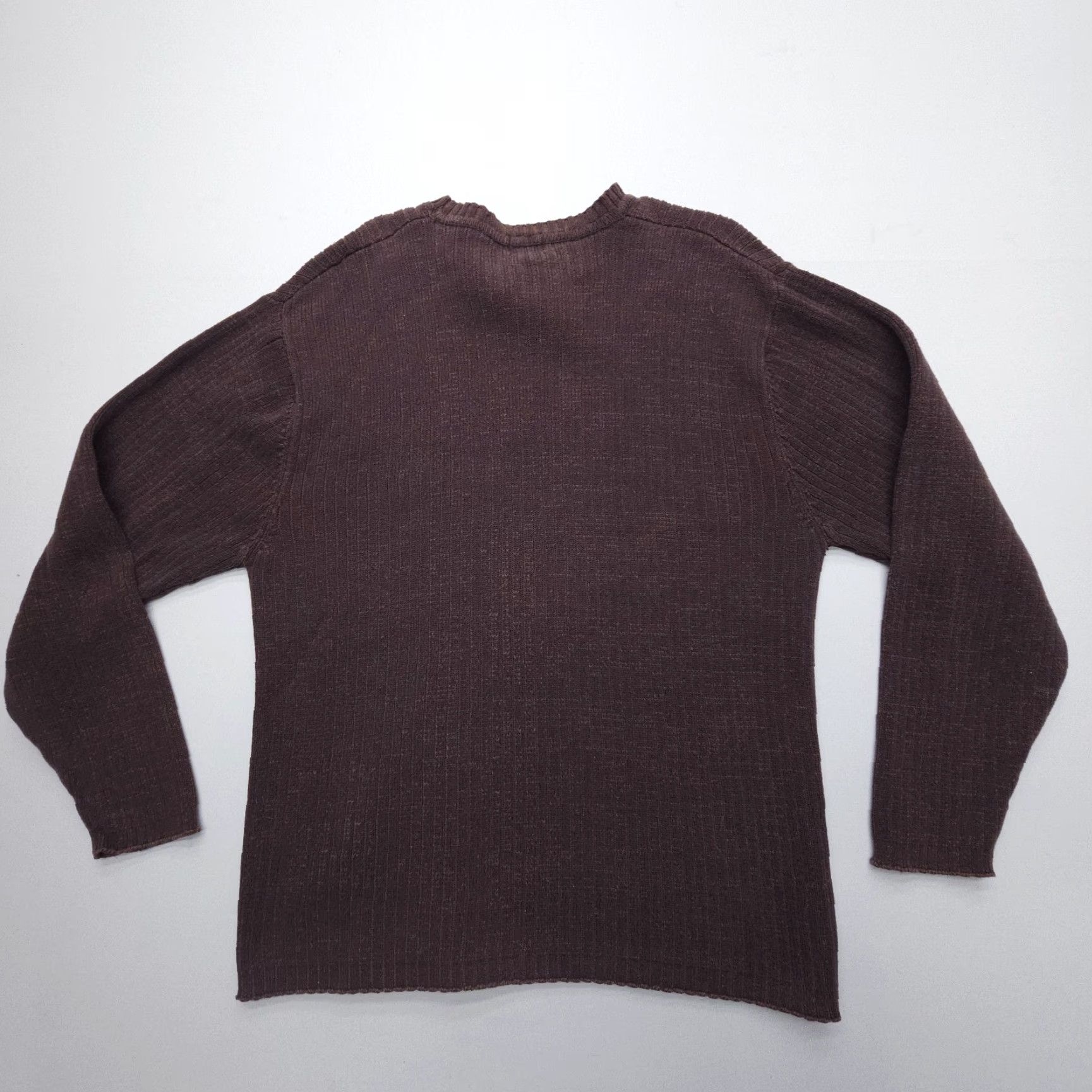 Mossimo VINTAGE Mossimo Pullover Sweatshirt Mens Large Brown 100% Cotton 90s Style Knit Crew Neck Slim Fit Hoodie? Size US L / EU 52-54 / 3 - 2 Thumbnail