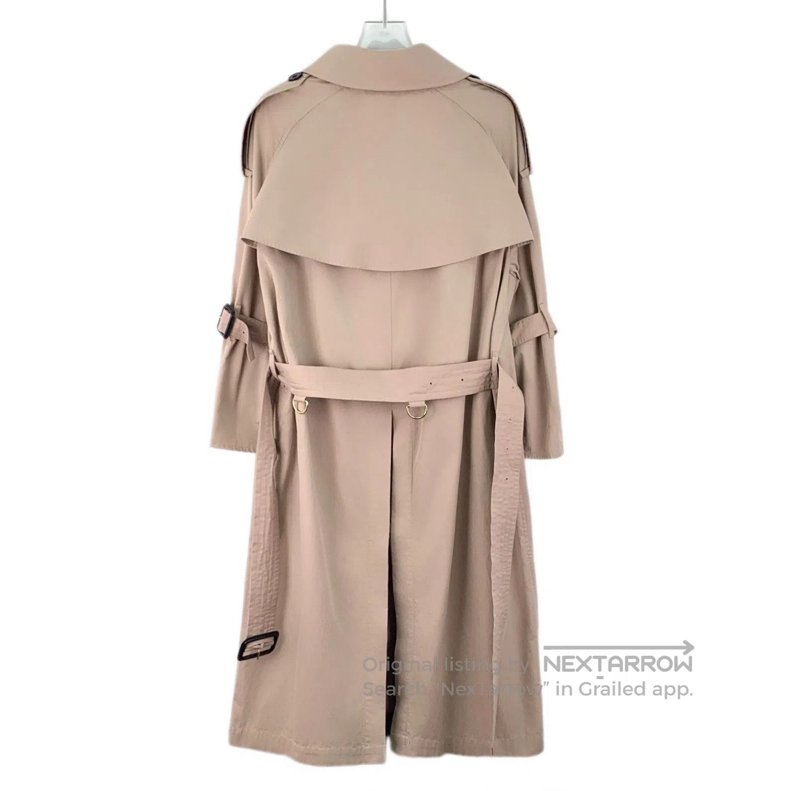 Burberry Burberry Nude Pink Cotton Lapel Double Breasted Long Sleev Size S / US 4 / IT 40 - 2 Thumbnail