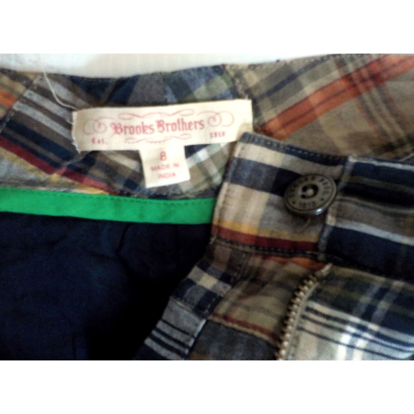 Brooks Brothers BROOKS BROTHERS Plaid Patchwork Skirt SZ 8 Multicolor 100% Cotton Skirt Size 30" / US 8 / IT 44 - 3 Thumbnail