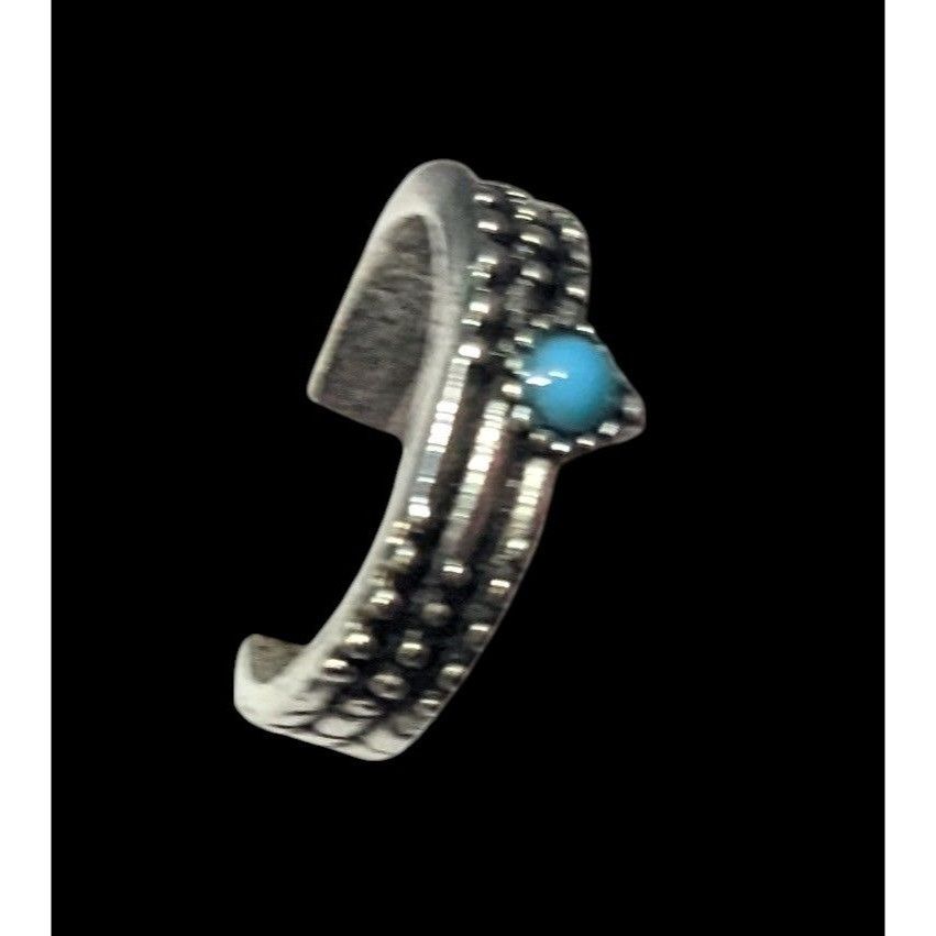 Other Southwestern Style Silver Tone Textured Stone Turquoise Ston Size ONE SIZE - 6 Thumbnail