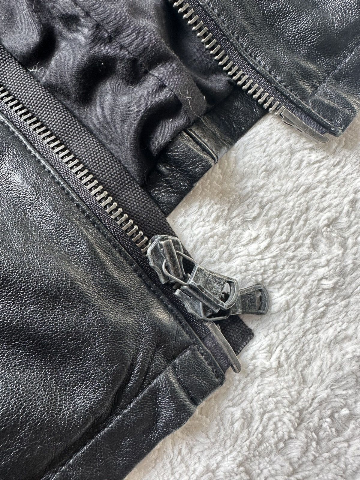John Varvatos John Varvatos USA | Black Leather Cafe Racer Moto Jacket Size US M / EU 48-50 / 2 - 4 Thumbnail