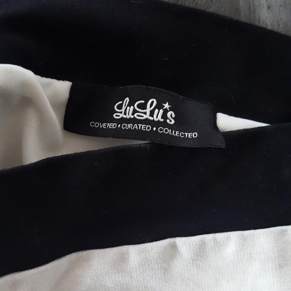 Lulus White Black Banded Lulu's High Waisted Mini Size 28" / US 6 / IT 42 - 4 Thumbnail