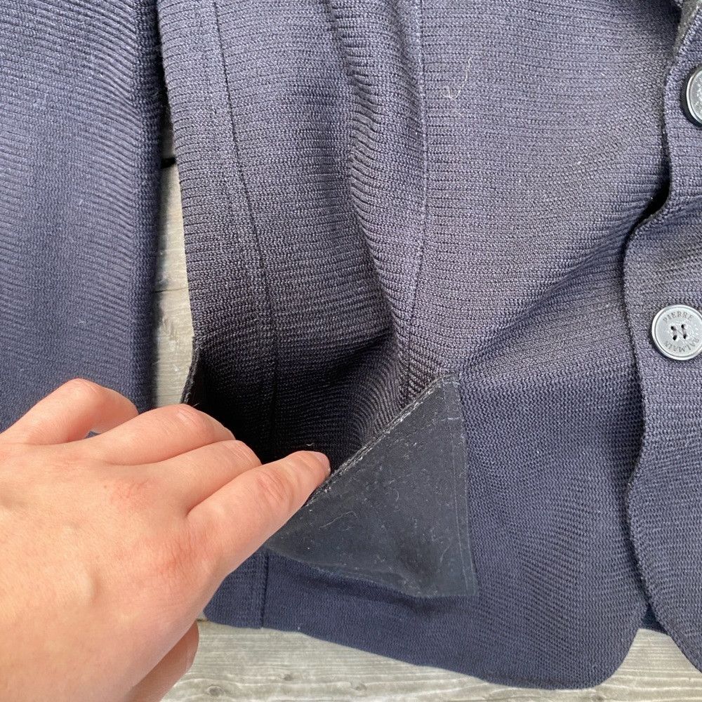 Balmain × Pierre Balmain Vintage 1998 Pierre Balmain Soft Flannel Wool Leather Trim Size US M / EU 48-50 / 2 - 9 Thumbnail