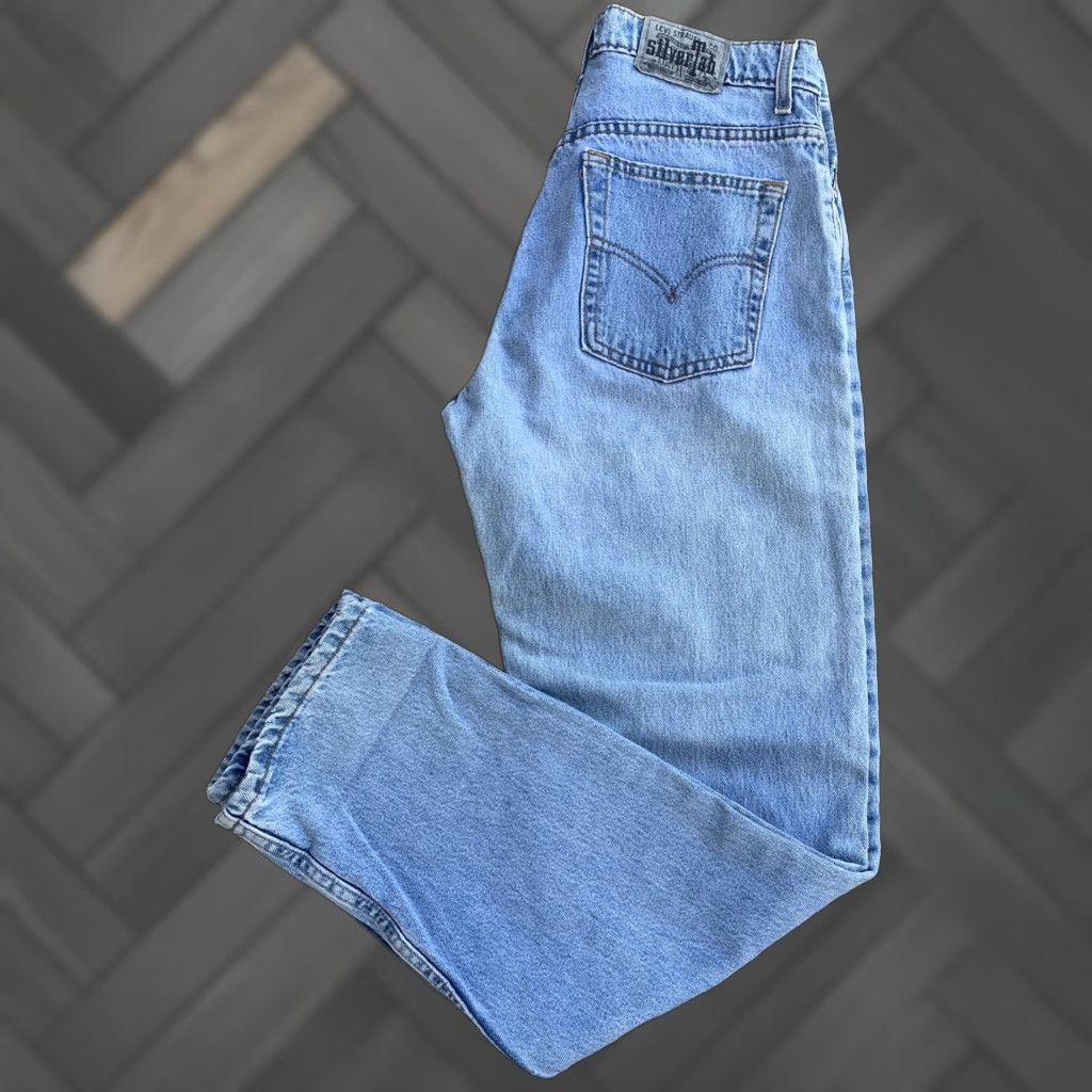 Vintage VINTAGE Levi’s SilverTab Jeans 90s 1990s High Rise 32.5” Inseam 100% Cotton Blue 5-Pocket Zipper Juniors Women’s Size 9 Long Size 30" / US 8 / IT 44 - 1 Thumbnail