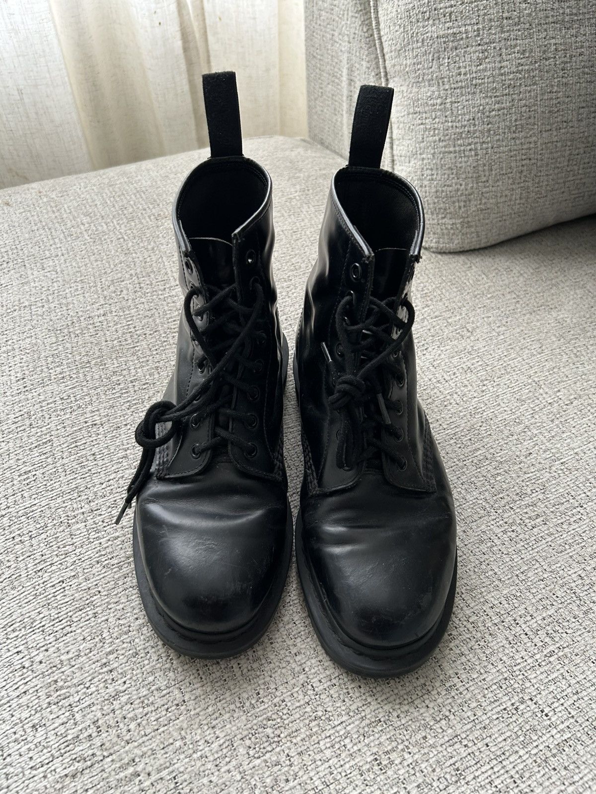 Blacked-out Dr Marten 1460
