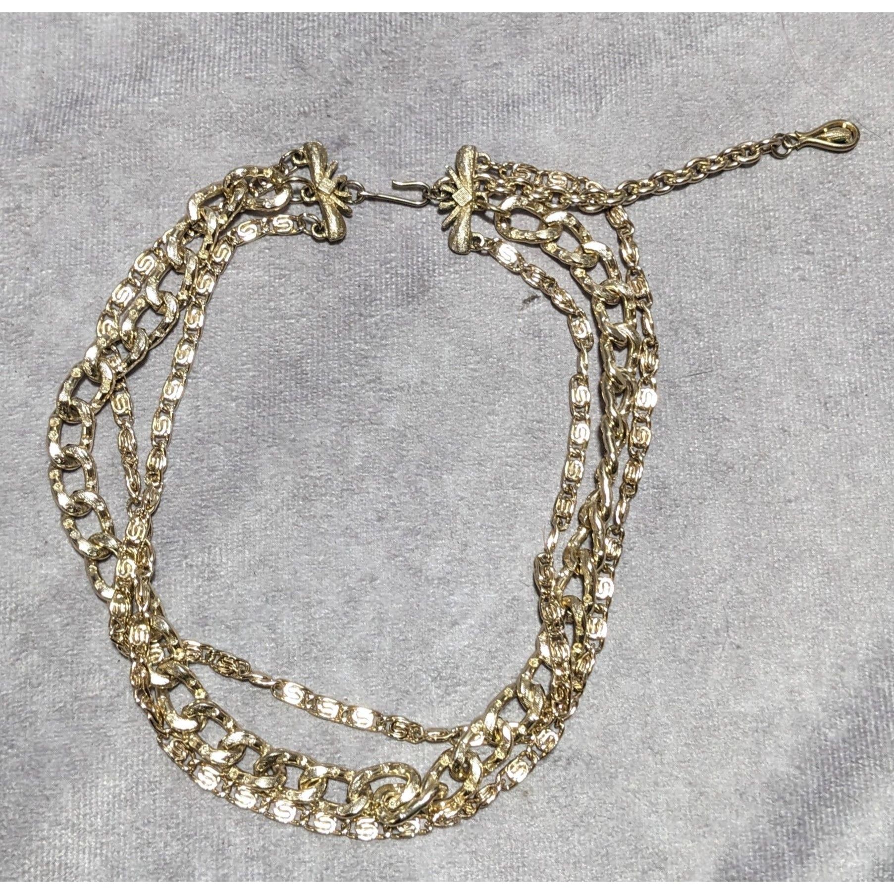 Other Coro Vintage Gold Three-Strand Chain Necklace Size ONE SIZE - 10 Thumbnail