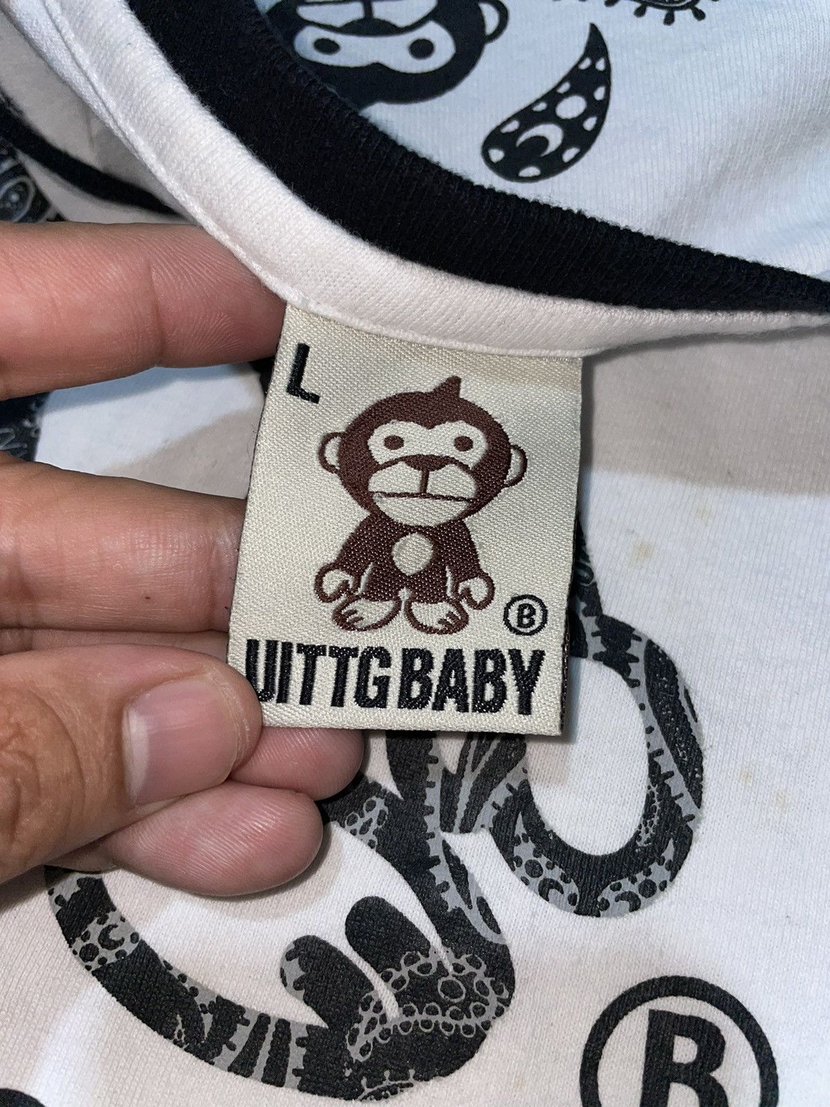 Japanese Brand UITTG Baby Ape Raglan 3q Tshirt Size US M / EU 48-50 / 2 - 5 Thumbnail