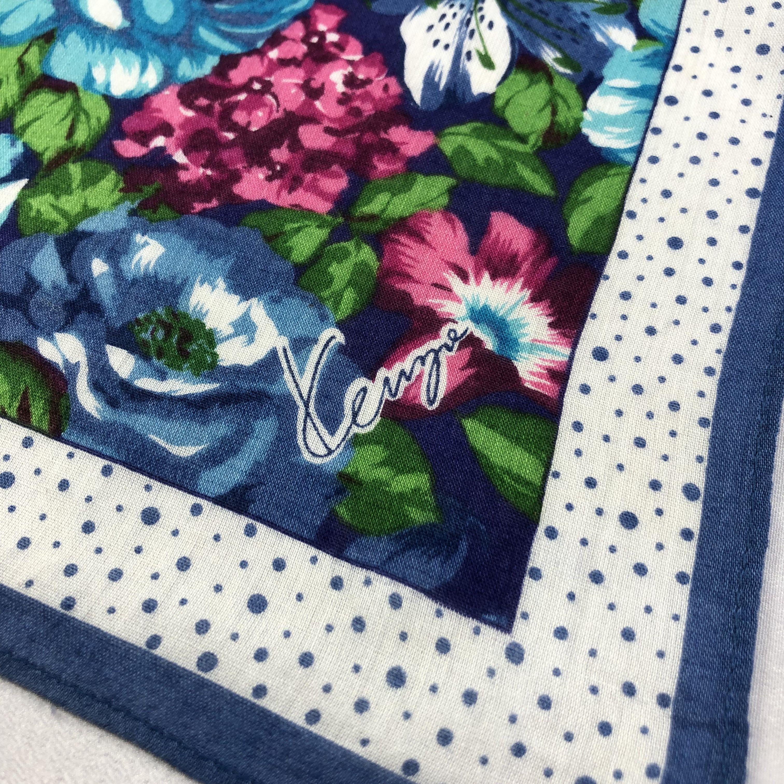 Kenzo × Vintage Kenzo Floral Handkerchief Neckerchief Bandana H1844 Size ONE SIZE - 4 Thumbnail