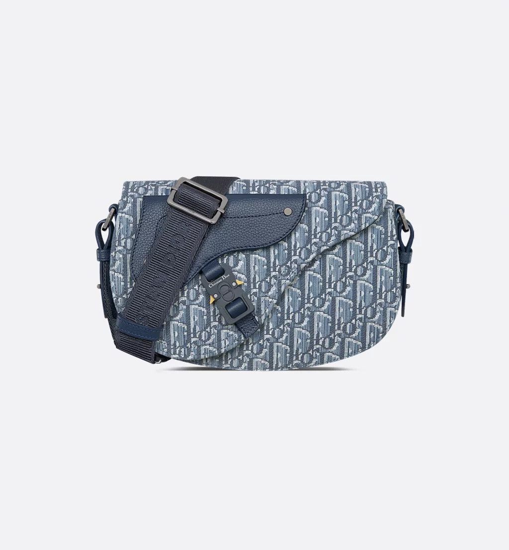 Dior Saddle Messenger Bag 1Adpo325Yky_H04E in Blue, Men's