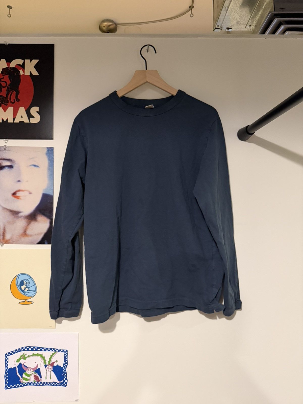 Jackman Jackman Tanabe Meriyasu Blue Blank Long Sleeve T Shirt Size US L / EU 52-54 / 3 - 1 Thumbnail