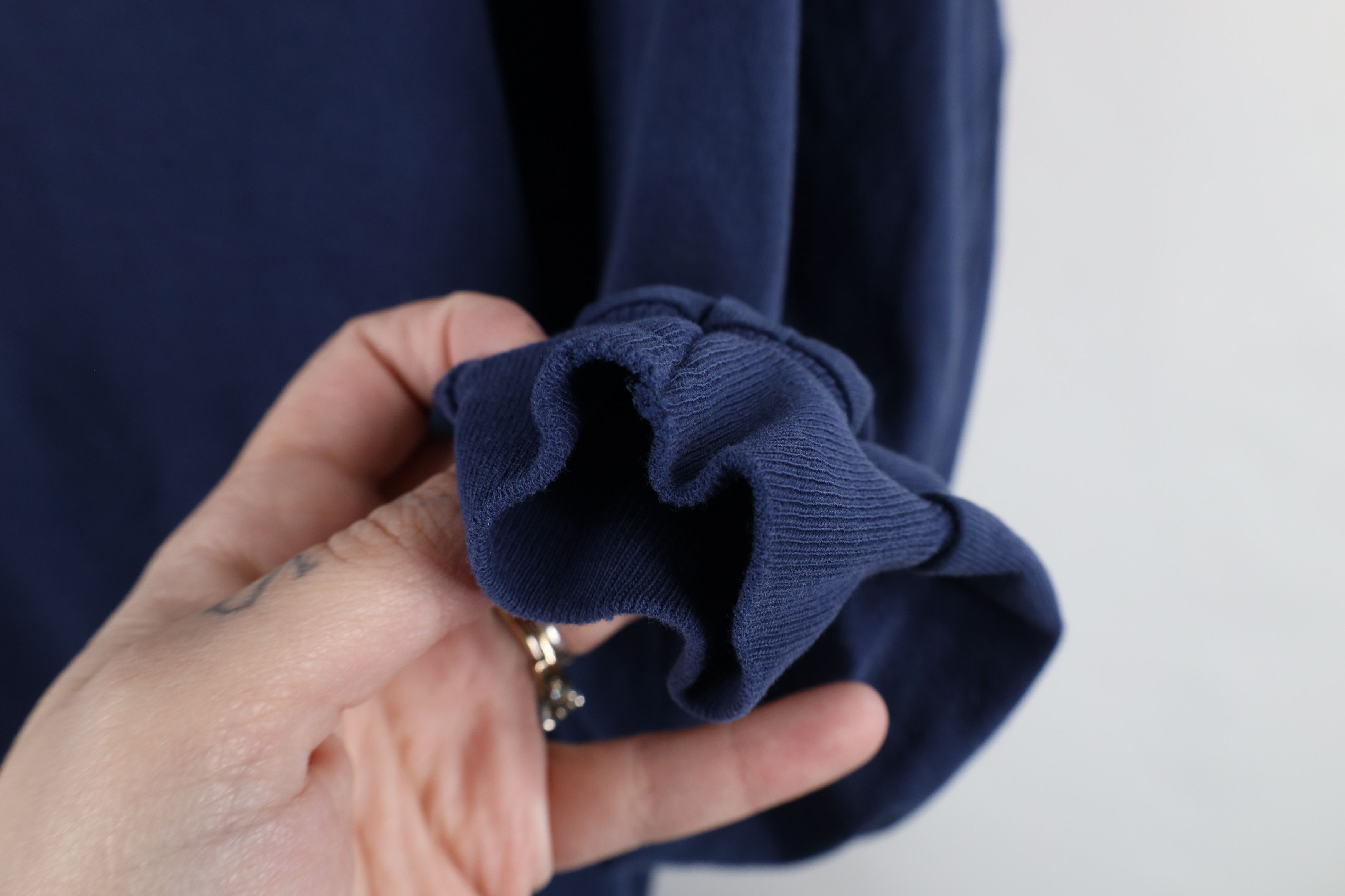Hanes × Vintage Vintage 90s Hanes Beefy Cotton Long Sleeve T-Shirt Blue Size US XL / EU 56 / 4 - 9 Thumbnail