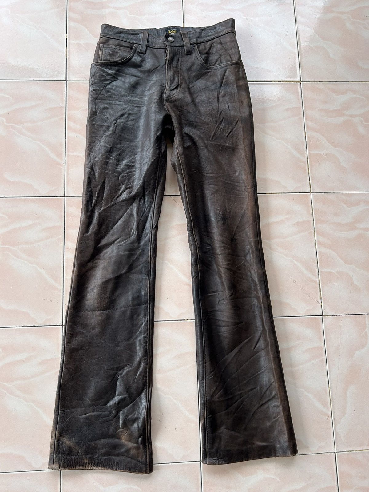 Genuine Leather × Lee Lee Riders Sanforized Boot Cut Leather Pant Size US 28 / EU 44 - 1 Thumbnail