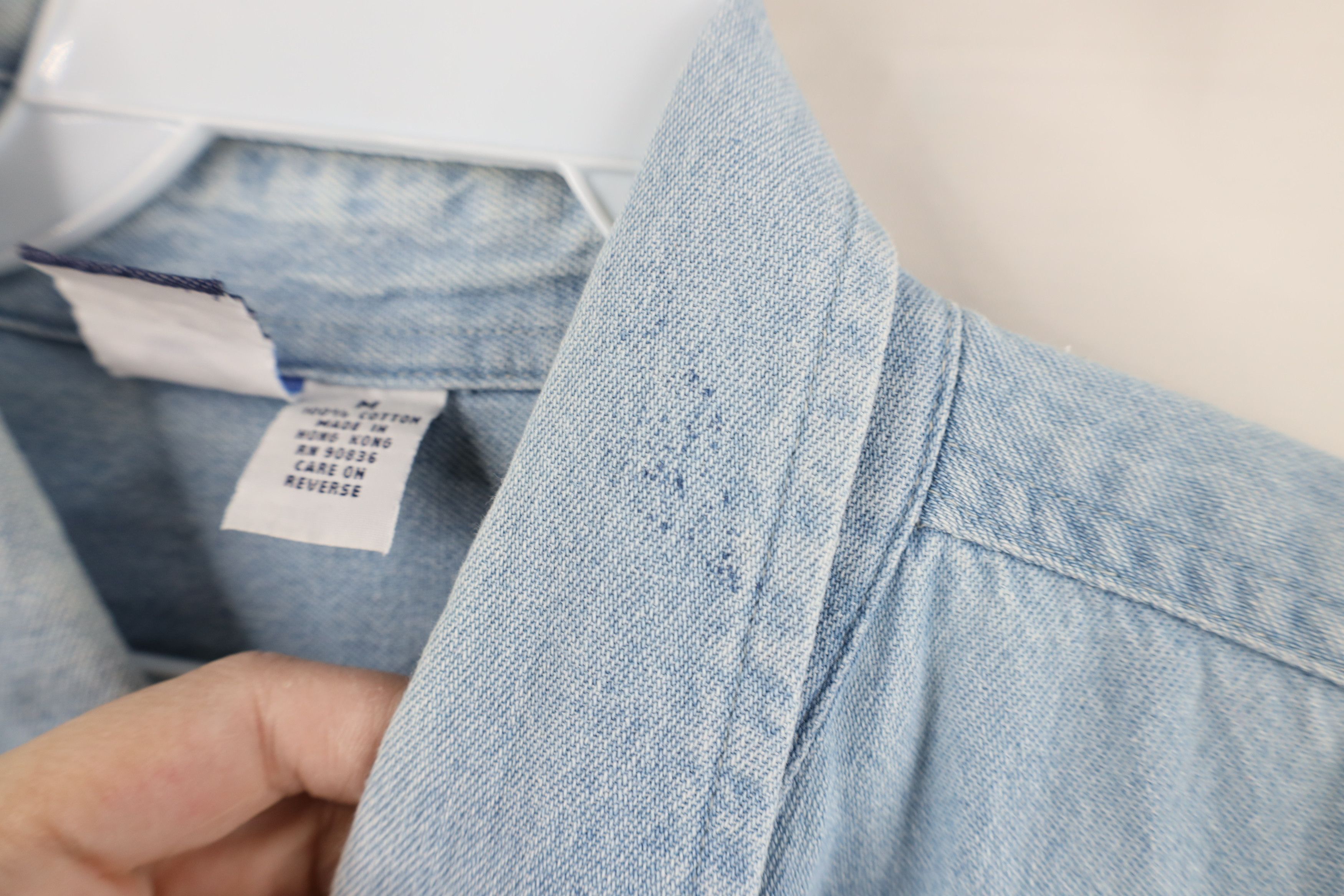 Vintage Vintage 90s Streetwear Denim Jean Button Down Shirt Blue Size US M / EU 48-50 / 2 - 9 Thumbnail