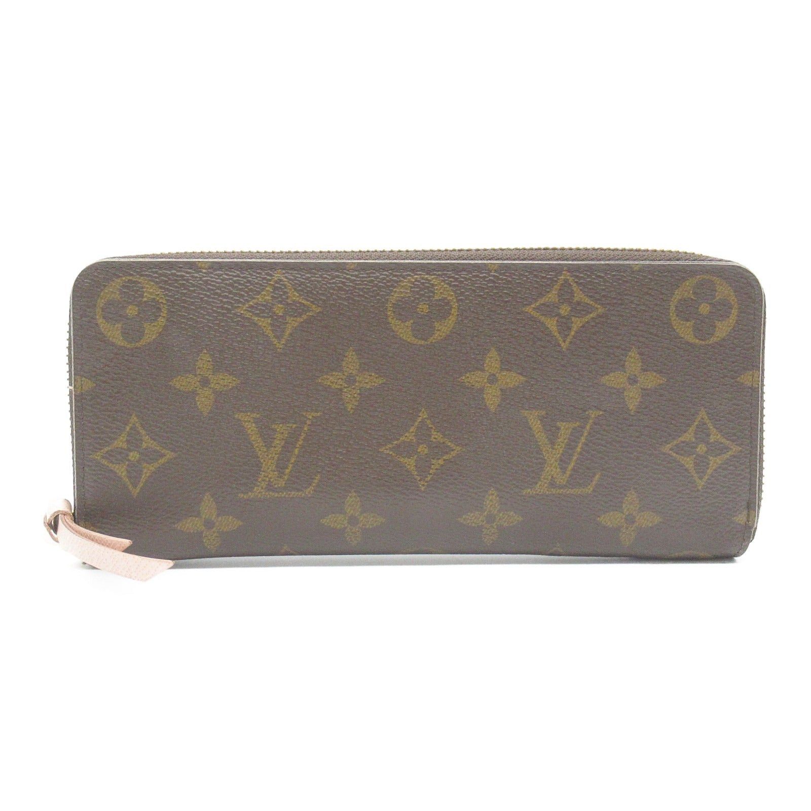 Louis Vuitton Louis Vuitton Portefeuille Clemence Round Zipper Long Wallet Coated Canvas Monogram Brown Rose Ballerine Size ONE SIZE - 1 Thumbnail