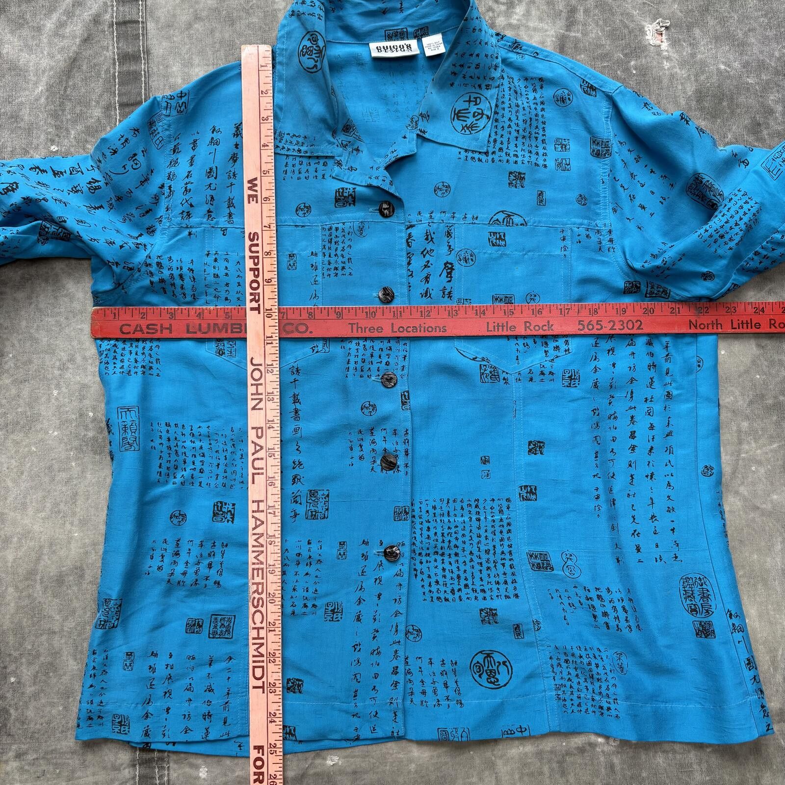 Chicos Vintage Y2K 100% Silk Chinese Mandarin AOP Button Up Blouse Size XS / US 0-2 / IT 36-38 - 4 Thumbnail