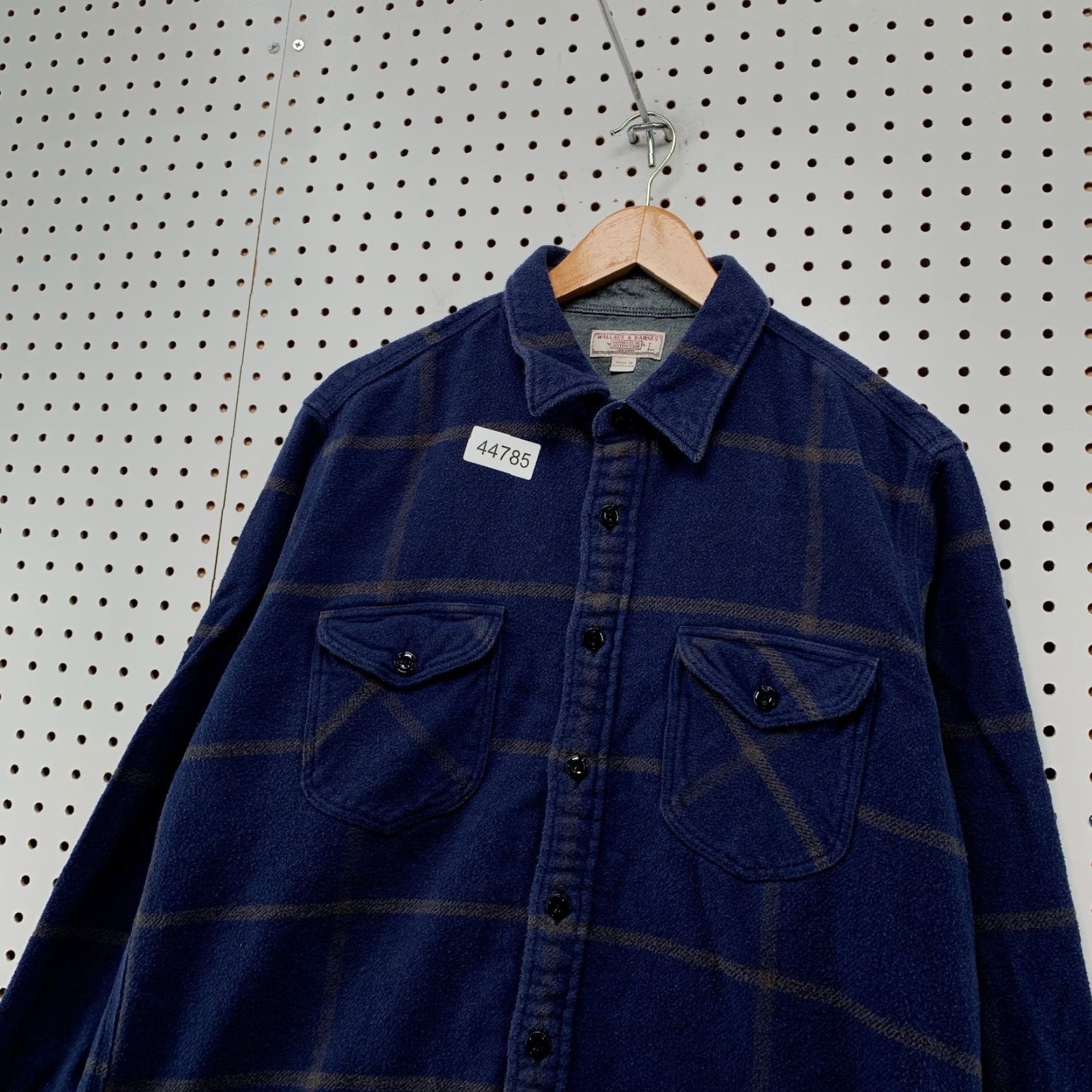 Wallace & Barnes VINTAGE JCREW Wallace & Barnes Shirt Mens Large Blue Button Up Plaid Flannel Size US L / EU 52-54 / 3 - 6 Thumbnail